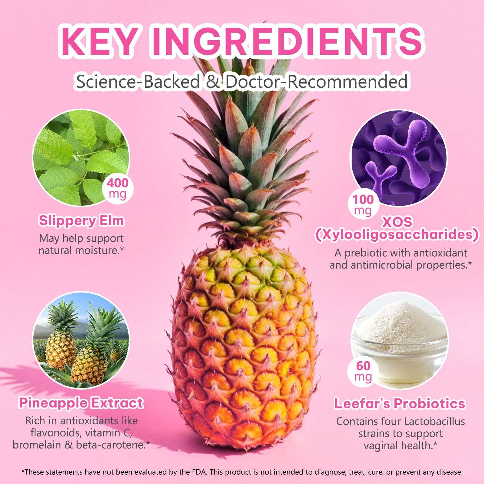 Beyxdu Probiotics for Women Gummies with Slippery Elm Feminine Balance Gummies for Women Vaginal Probiotics with Prebiotics & Lactobacillus Probiotic Blend Vaginal Odor & Vaginal Flora 60Gummy Beyxdu buy supplements canada