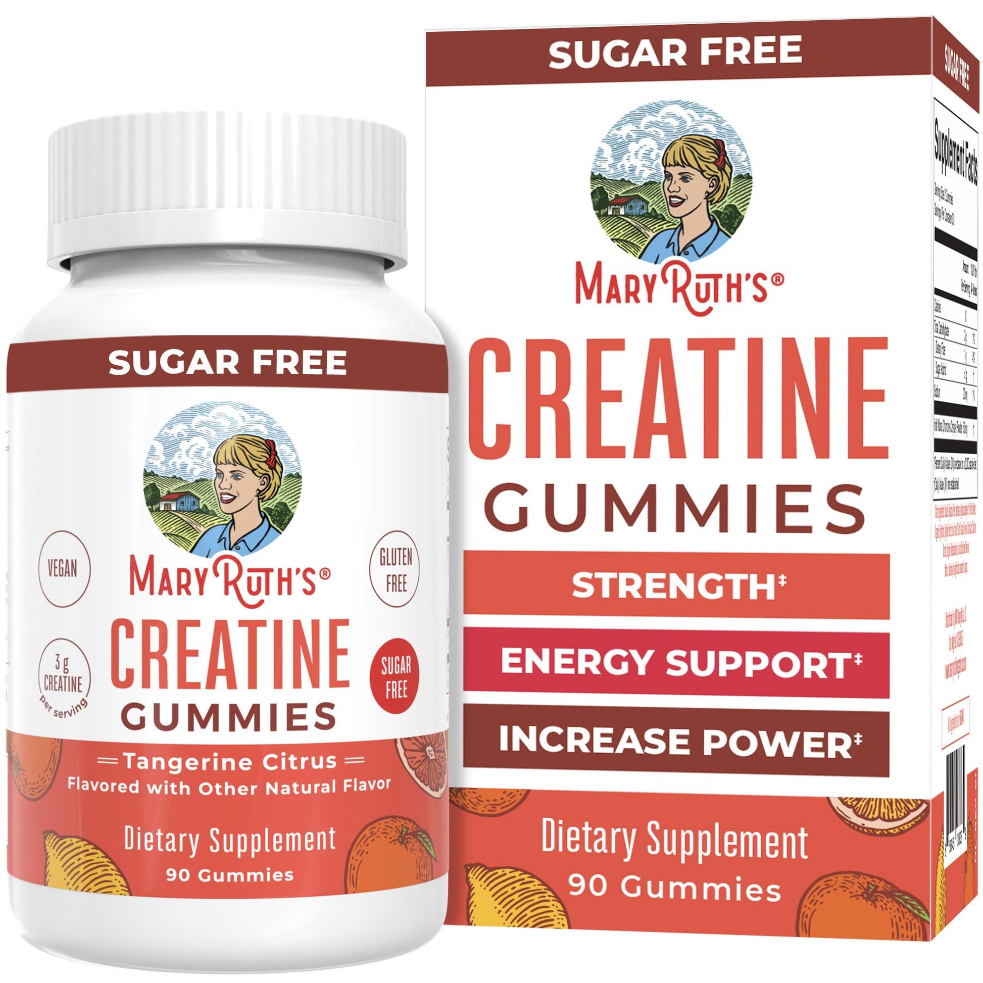 MaryRuth's Creatine Gummies | Creatine Monohydrate Gummies | 3g Creatine Per Serving | Creatine for Women & Men | Tangerine Citrus Flavor | Exercise | Workout | Sugar Free | Vegan | 90 Count MARYRUTH'S buy supplements canada