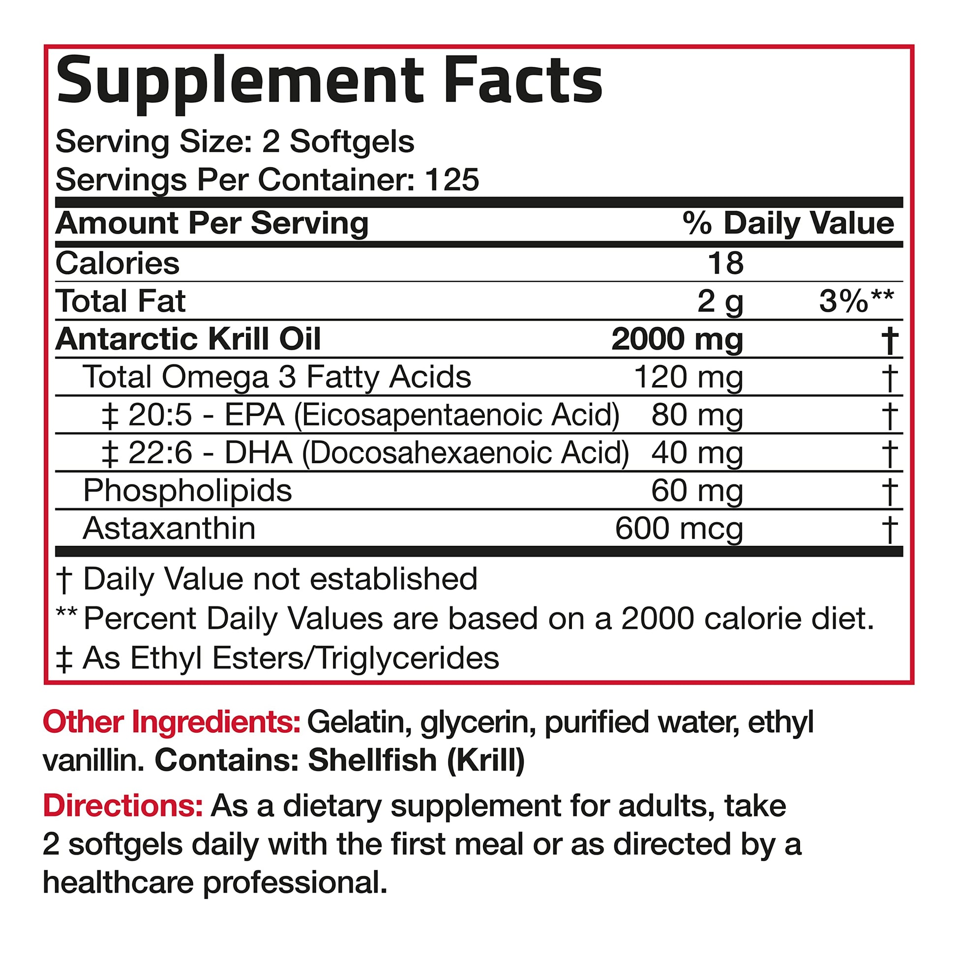 Bronson Antarctic Krill Oil 2000 mg with Omega-3s EPA, DHA, Astaxanthin and Phospholipi Bronson buy supplements canada