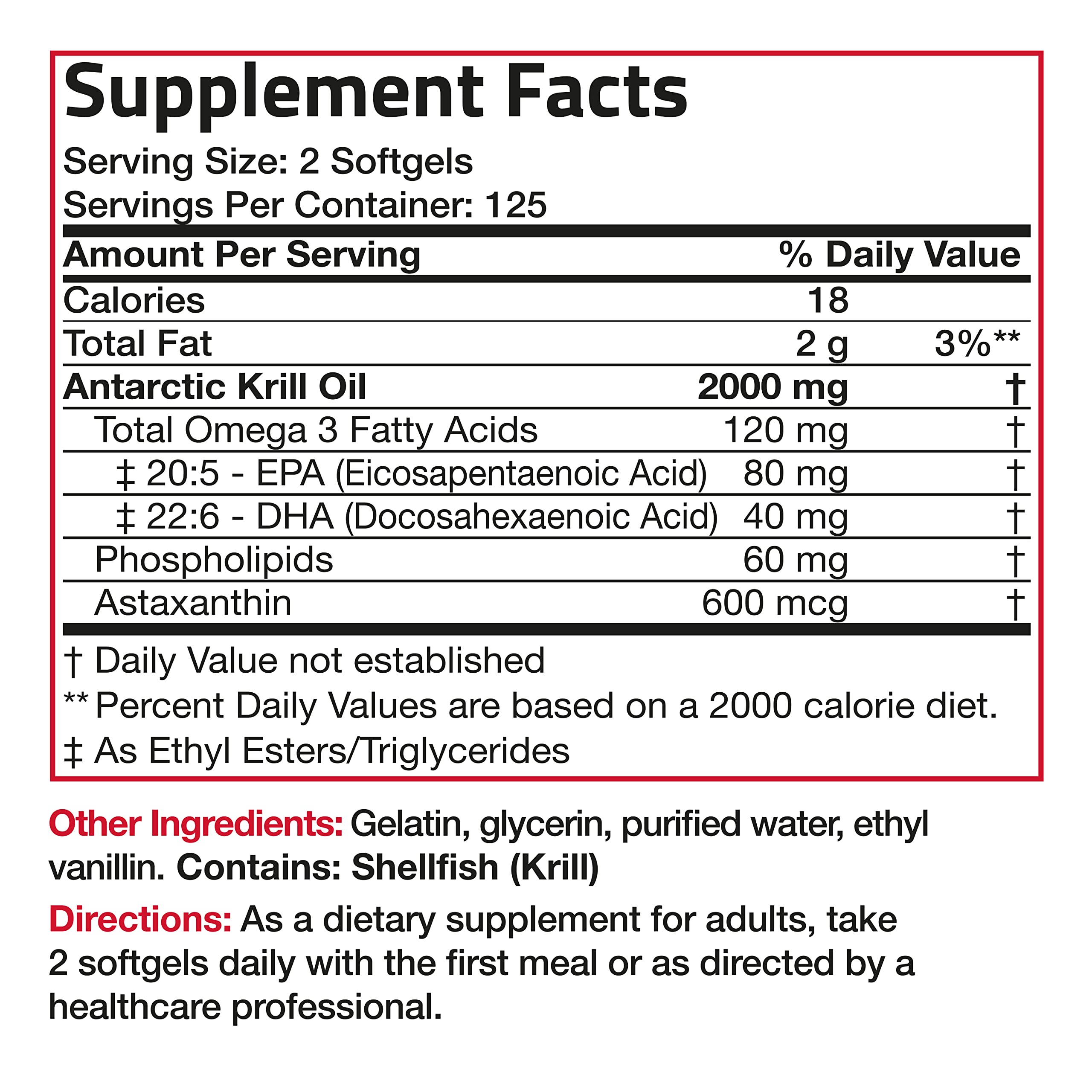 Bronson Antarctic Krill Oil 2000 mg with Omega-3s EPA, DHA, Astaxanthin and Phospholipi Bronson buy supplements canada