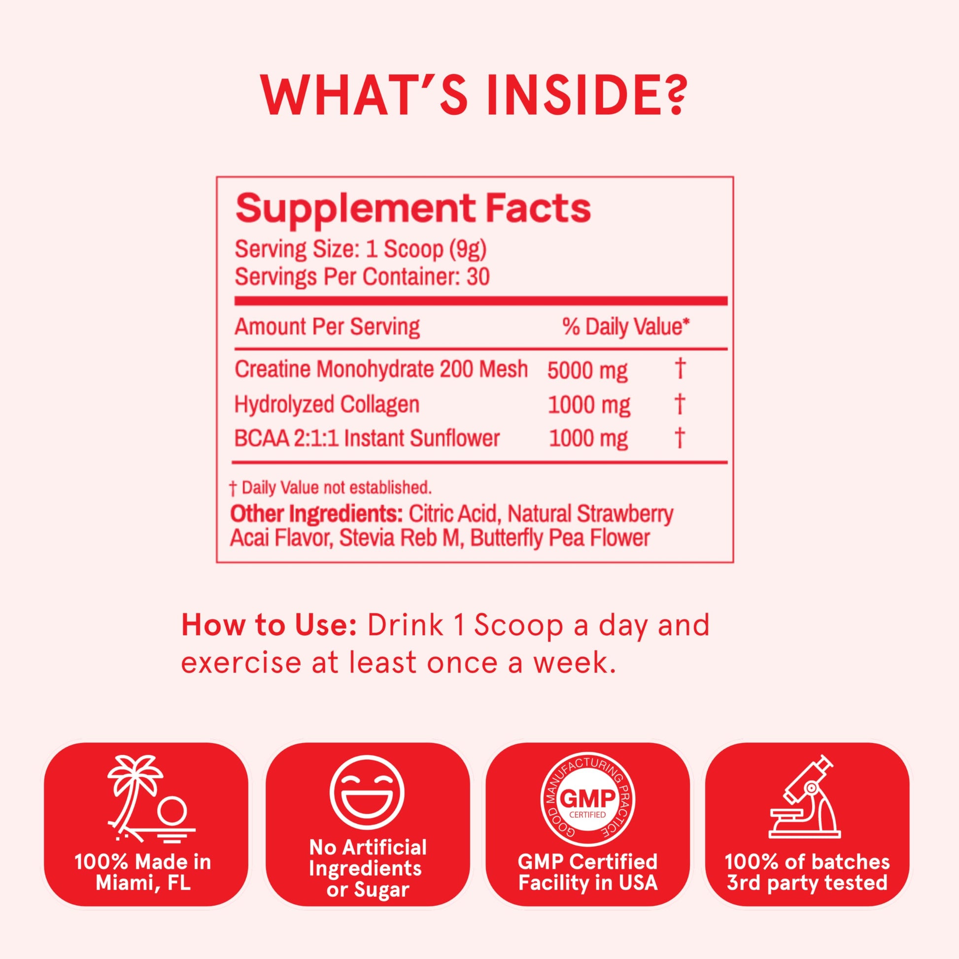Peach Perfect Creatine Blend for Women – Micronized Creatine Monohydrate with BCAA & Collagen for Glute Strength Support – Strawberry Acai – 30 Servings Peach Perfect buy supplements canada