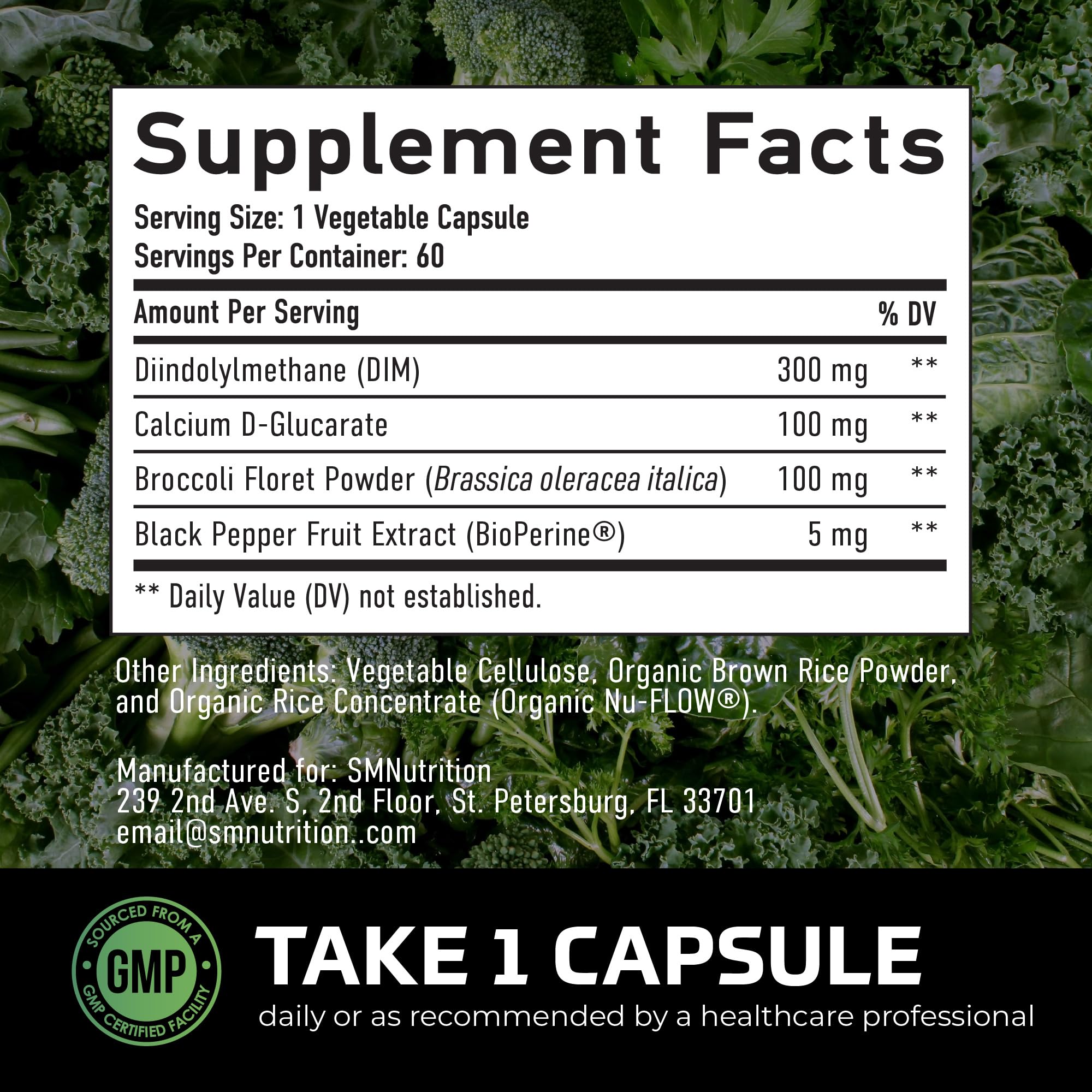 DIM Supplement for Men 300mg | Estrogen Blocker & Aromatase Inhibitor | Extra Strength Men’s Hormone Balance & Fitness Booster with Diindolylmethane Plus CDG SMNutrition buy supplements canada