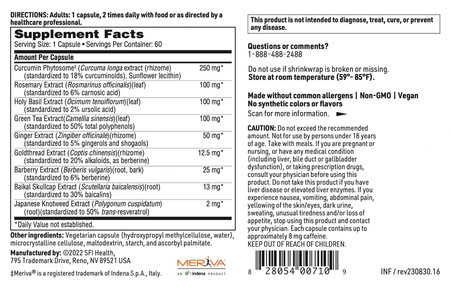 Klaire Labs SFI Health Inflathera - Phytonutrient Blend with Turmeric & Knotweed, Designed to Support Inflammation Response (60 Capsules) SFI Health buy supplements canada