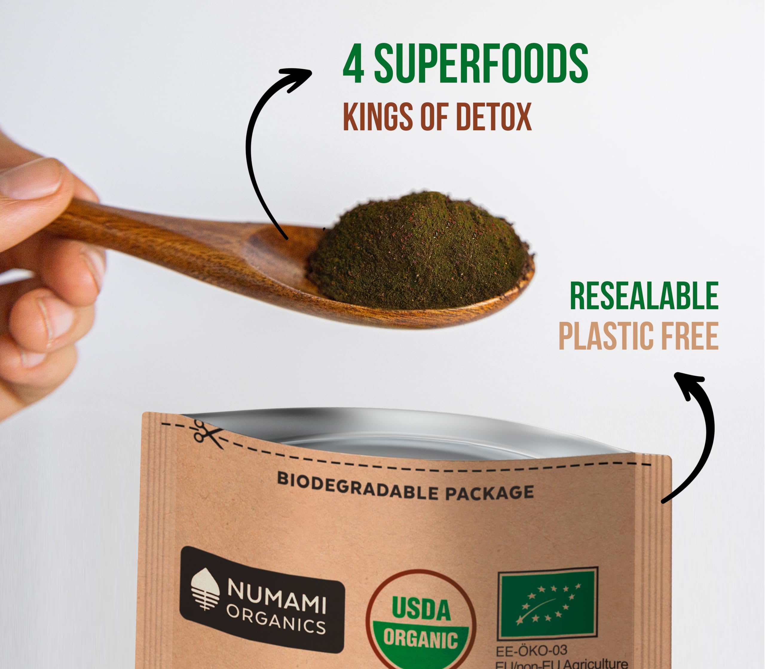 Numami Organic Detox Blueberry Smoothie Powder with Healthy Spirulina, Atlantic Dulse Numami buy supplements canada