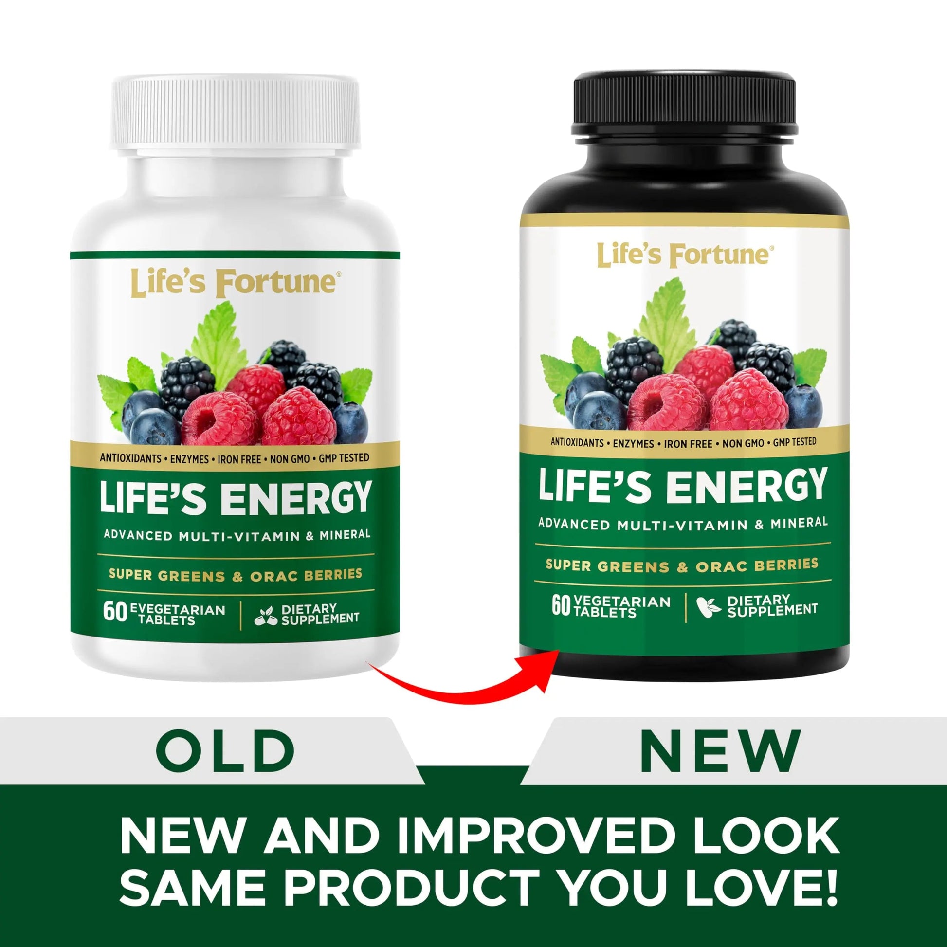 Life's Energy Advanced Daily Multivitamin for Men & Women, Energy and Immune Support Supplement with Super Greens, Antioxidants, Enzymes Life's Fortune buy supplements canada