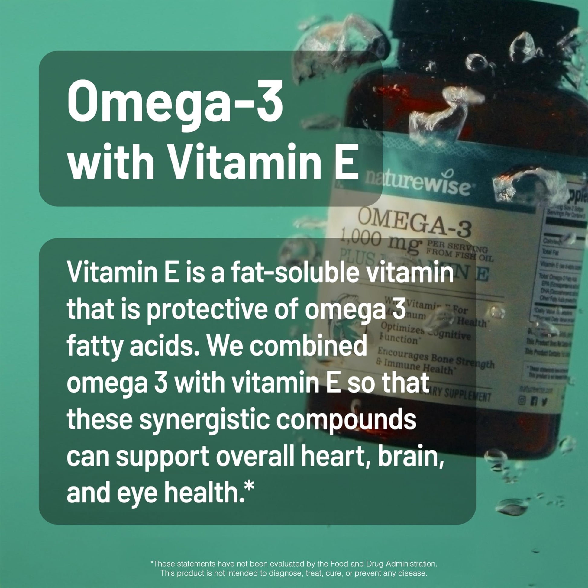 NatureWise Extra-Strength Omega 3 Fish Oil Supplement - 1000mg per Serving - 600 EPA & 400 DHA and Vitamin E - Support for Heart & Brain Health - Lemon Flavor NatureWise buy supplements canada