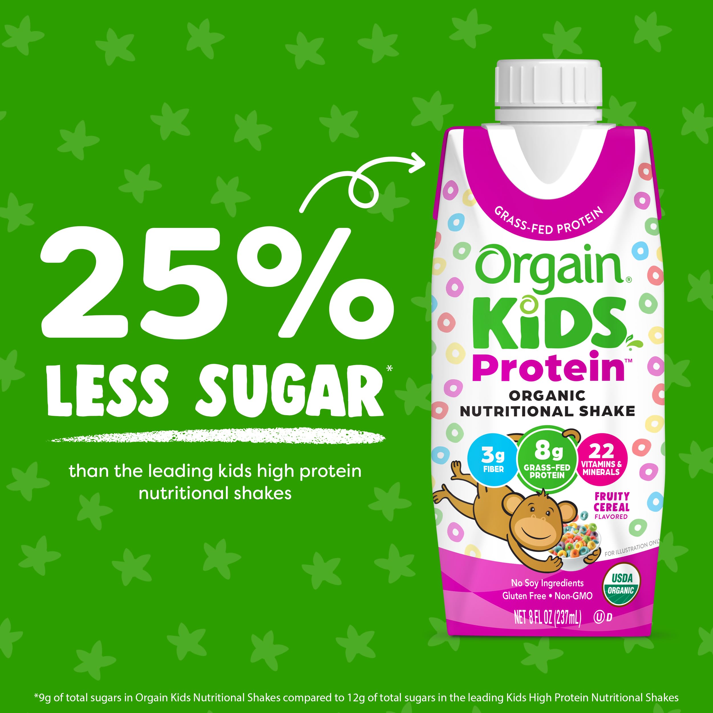 Orgain Organic Kids Nutritional Protein Shake, Fruity Cereal - Kids Snacks with 8g Dairy Orgain buy supplements canada