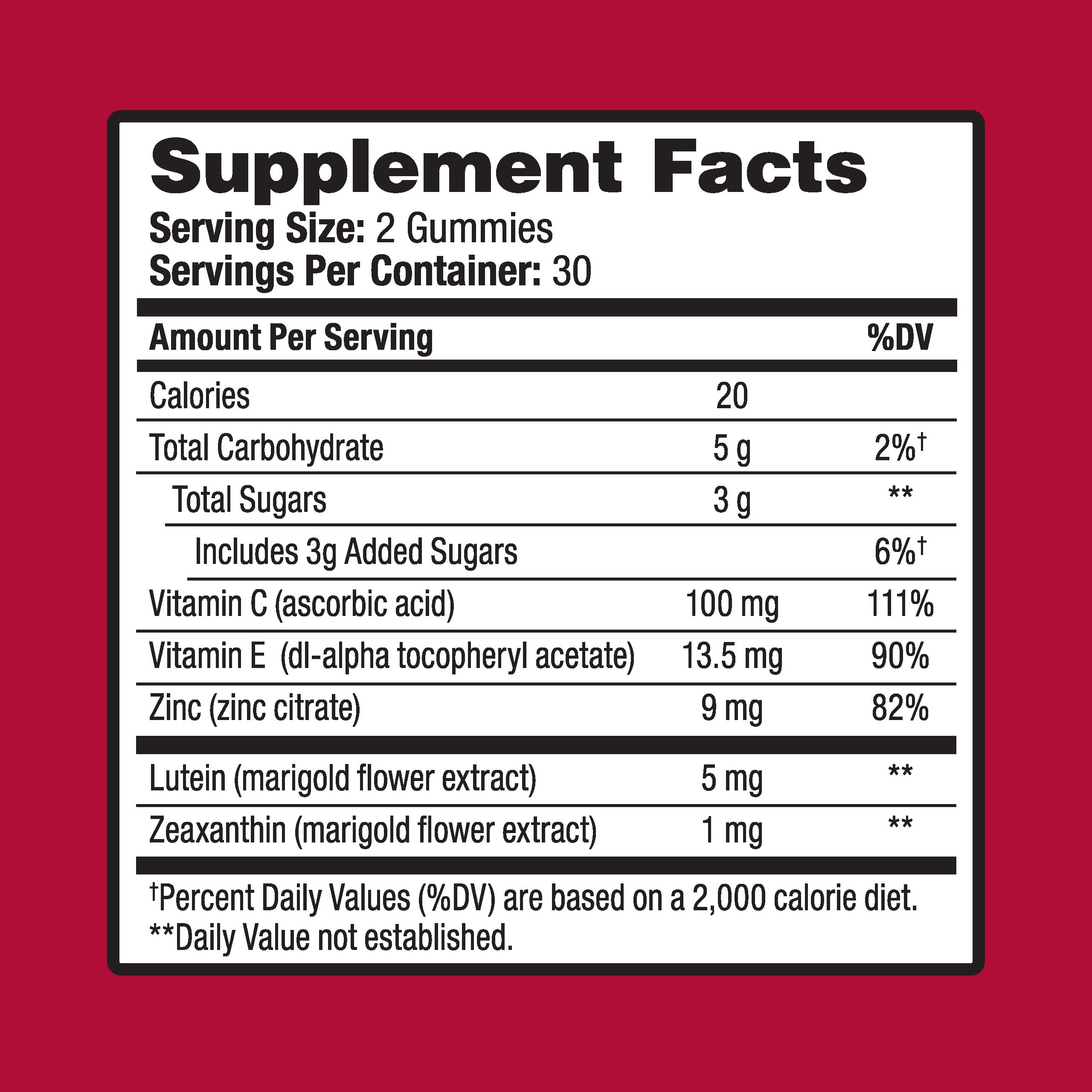 Ocuvite Vitamin & Mineral Supplement for Eye Health Adult Gummies Ocuvite buy supplements canada
