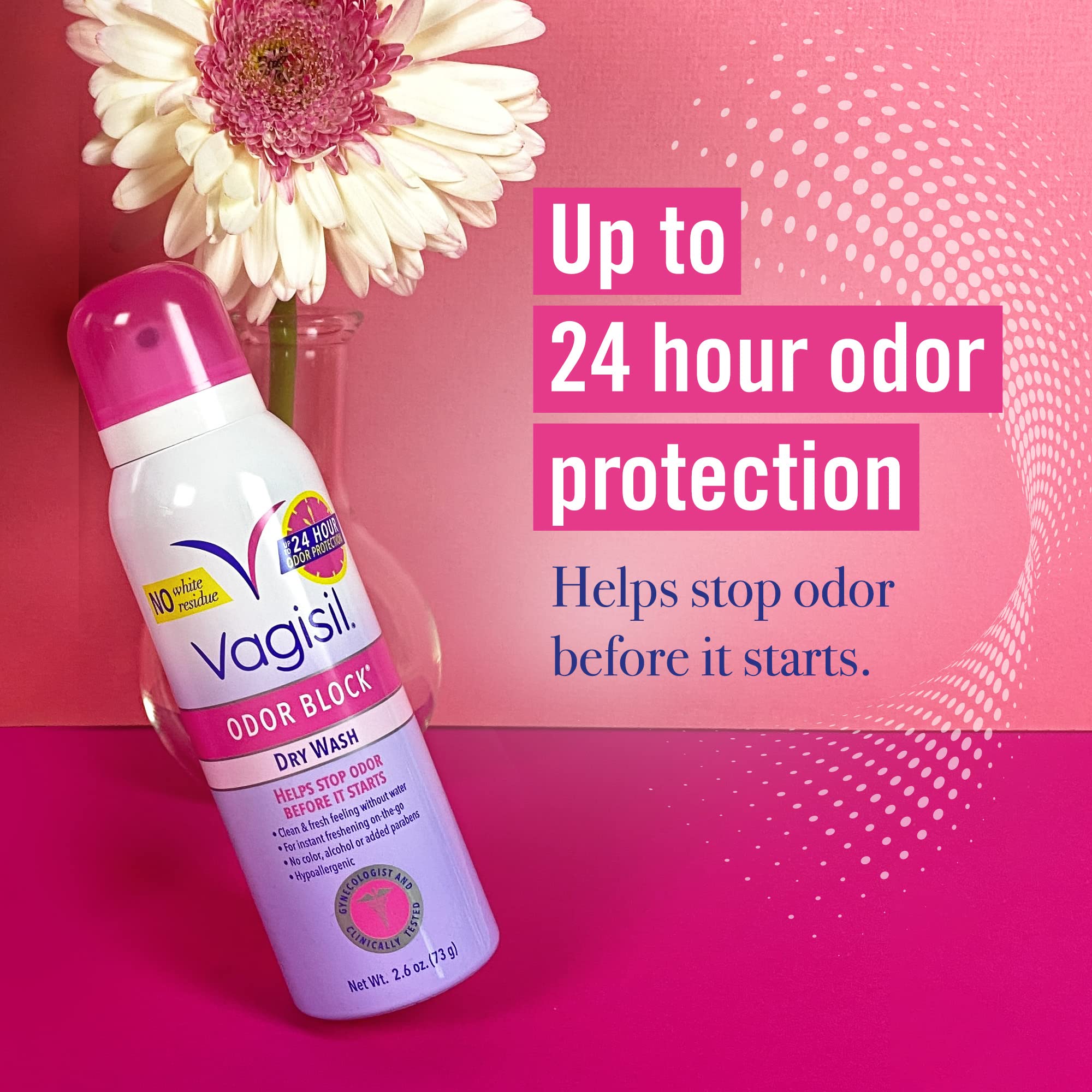 Vagisil Odor Block Dry Wash Spray for Feminine Hygiene, Gynecologist Tested, Hypoallergenic, 2.6 Ounces Vagisil buy supplements canada