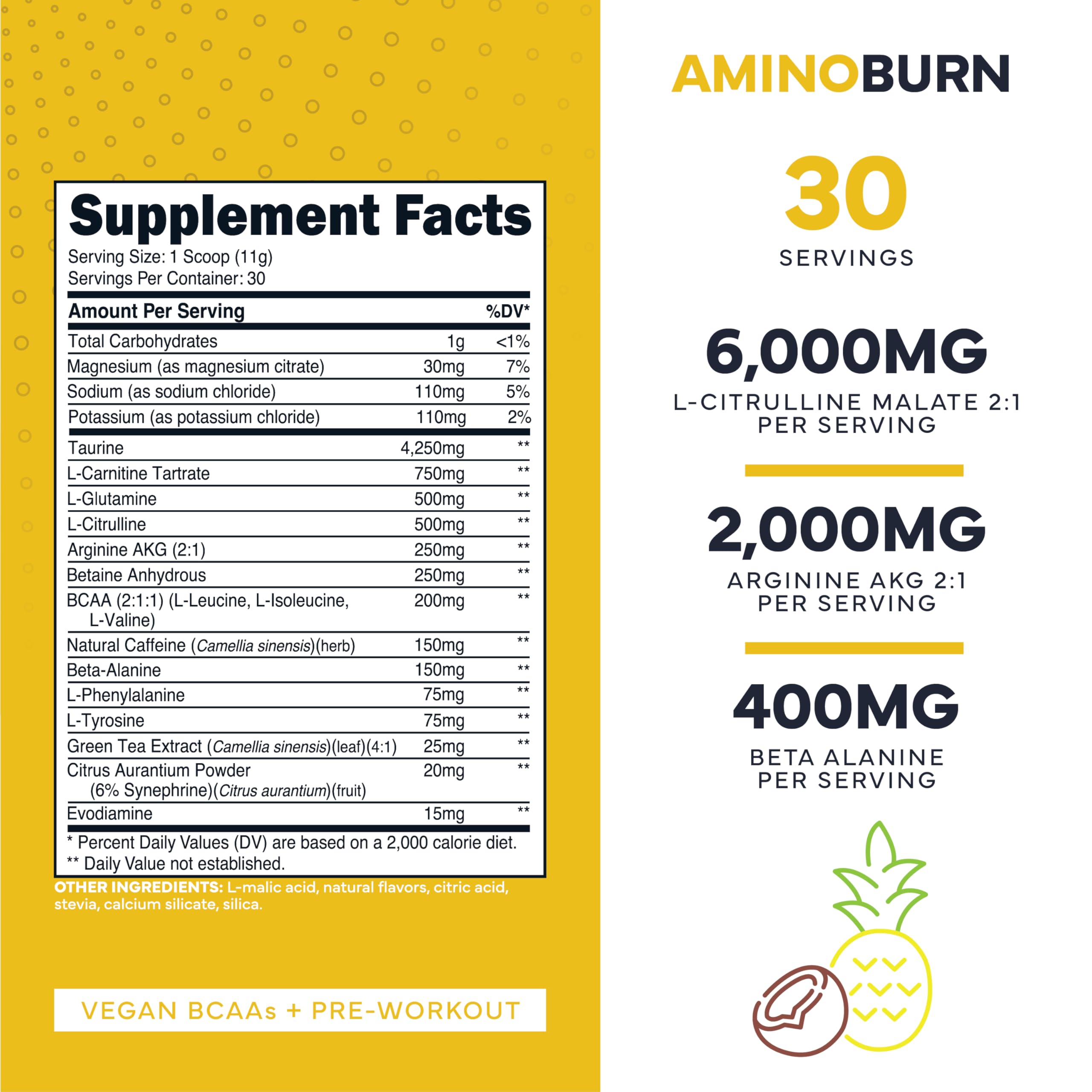 Type Zero Amino Burn Vegan BCAAs + Pre-Workout (Pina Colada Flavored) Type Zero buy supplements canada