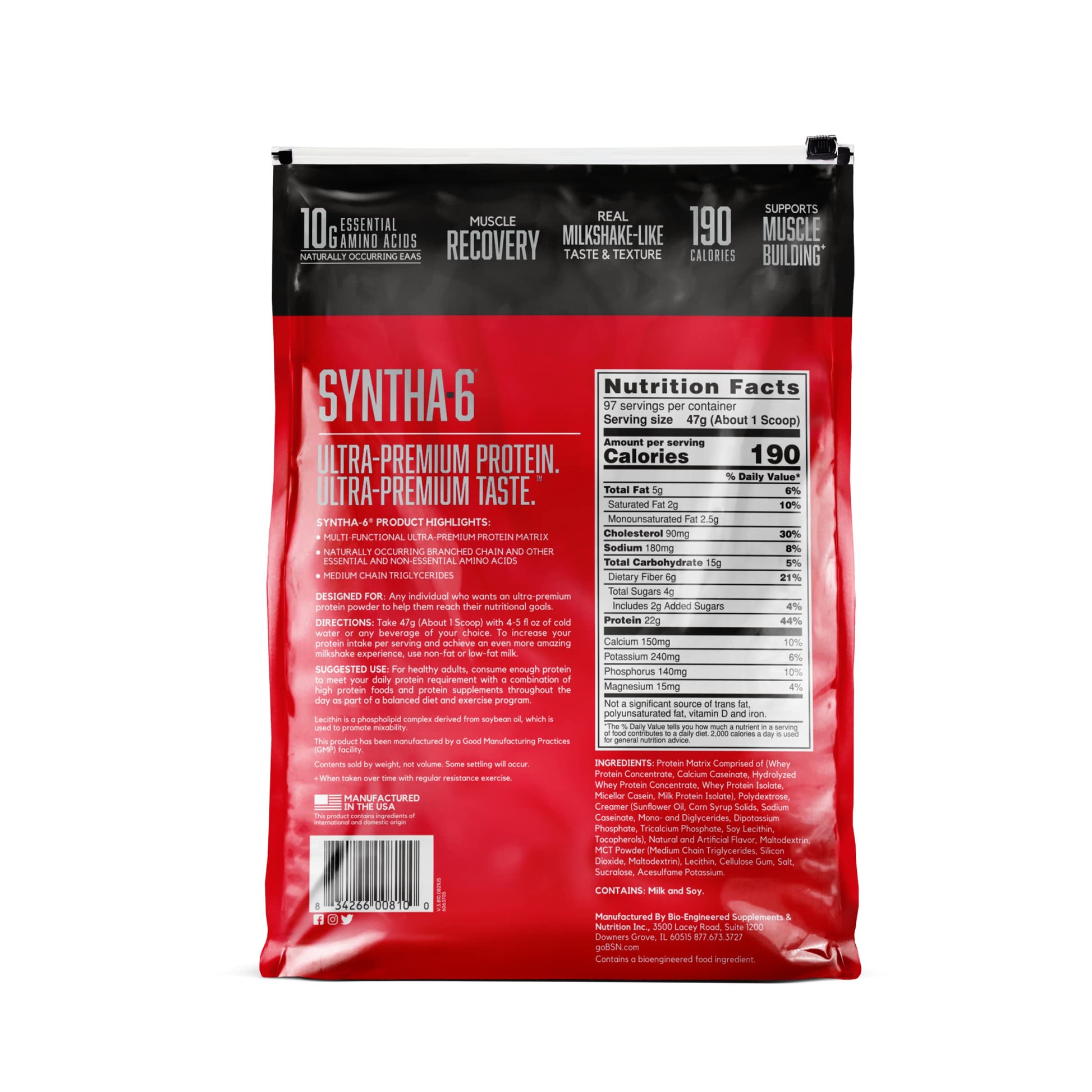 BSN SYNTHA-6 Whey Protein Powder, Vanilla Protein Powder with Micellar Casein BSN buy supplements canada