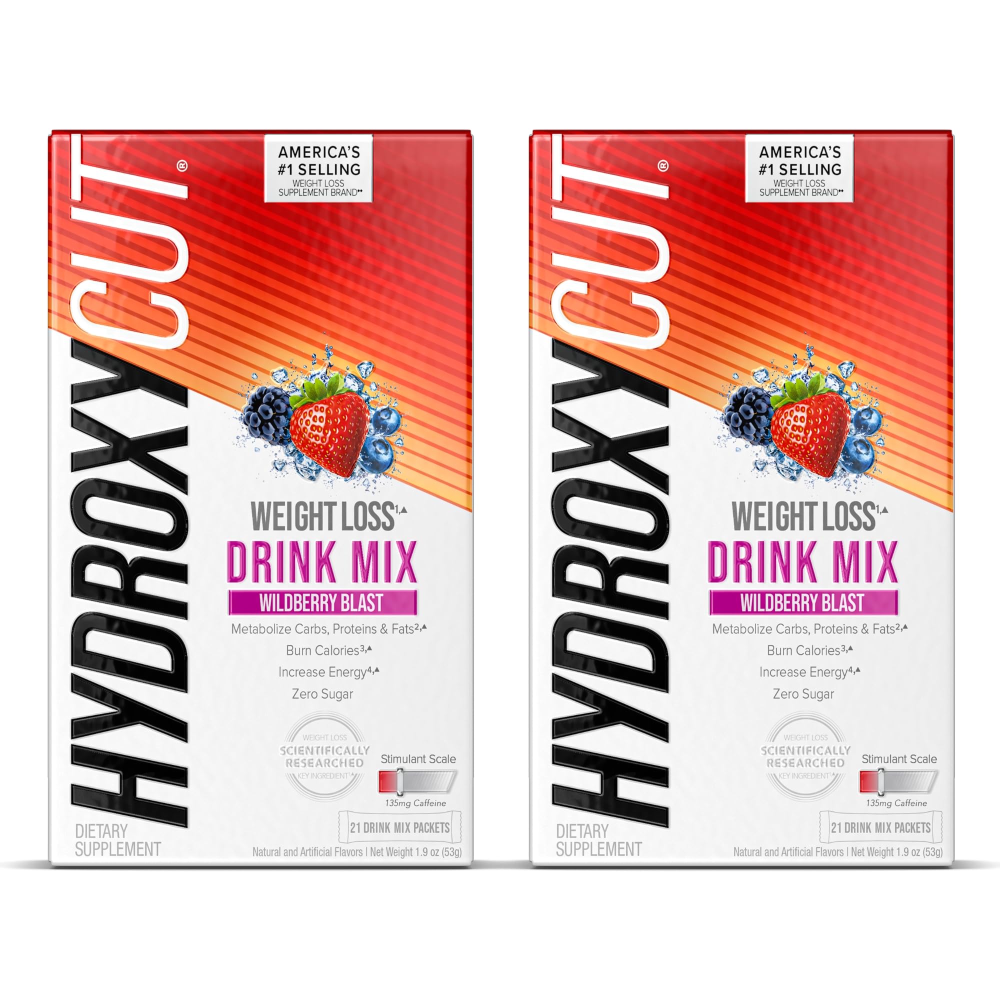 Hydroxycut Drink Mix | Energy Drink Powder | Wildberry Blast, 21 Packets, 2 Packs Hydroxycut buy supplements canada