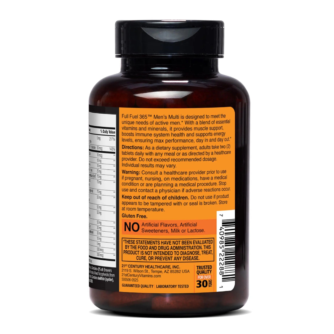 21st Century Full Fuel 365 Active Men’s Multivitamin, 120 Tablets, Daily Vitamins and Minerals for Energy, Muscle Support, Immune Health, No Gluten 21st Century buy supplements canada