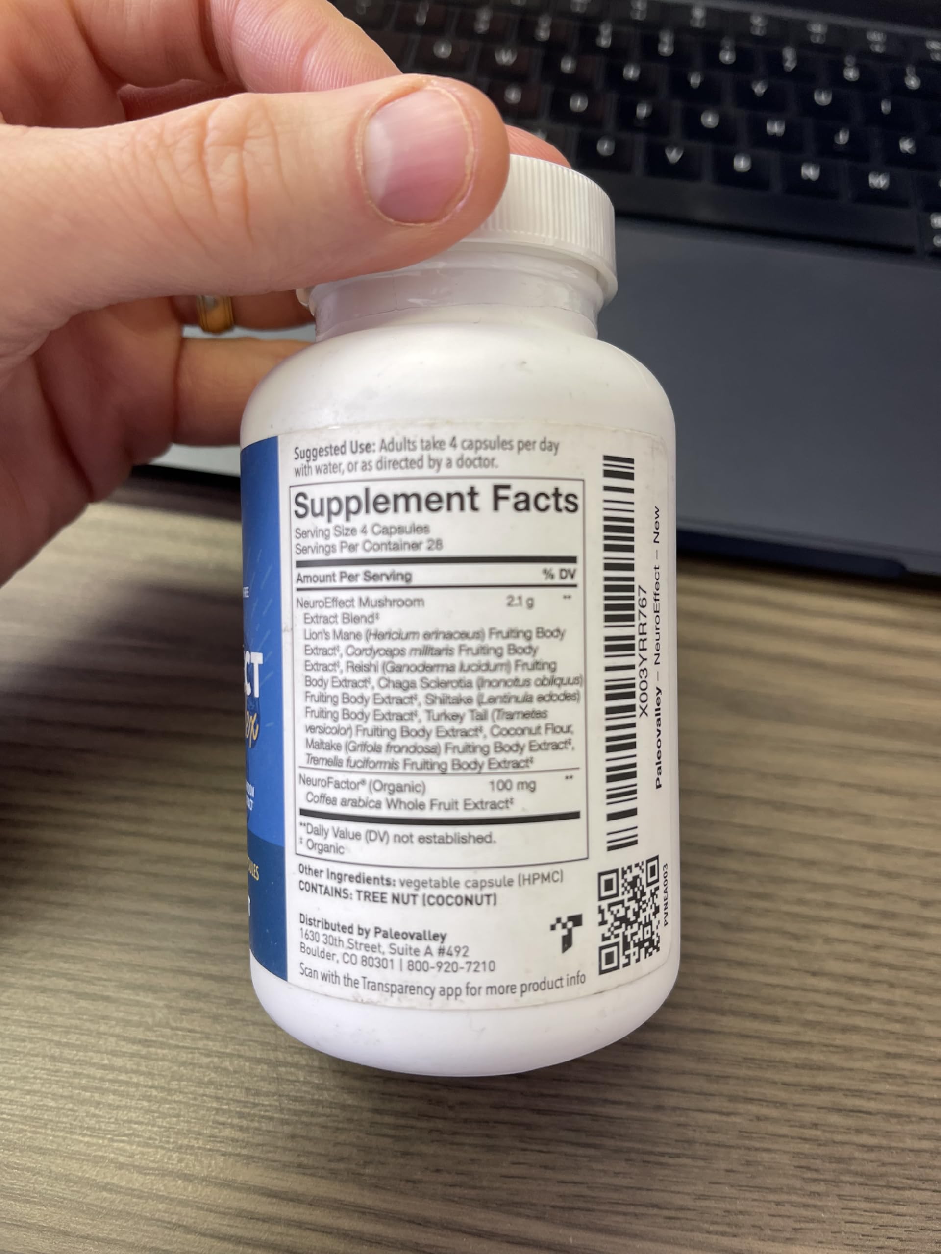 Paleovalley NeuroEffect - Neuro Mushroom Coffee Nutritional Supplement for Focus, Memory, and Energy Support - 28-Day Supply - 8 Full Spectrum Mushroom and Whole Coffee Fruit Extracts Paleovalley buy supplements canada