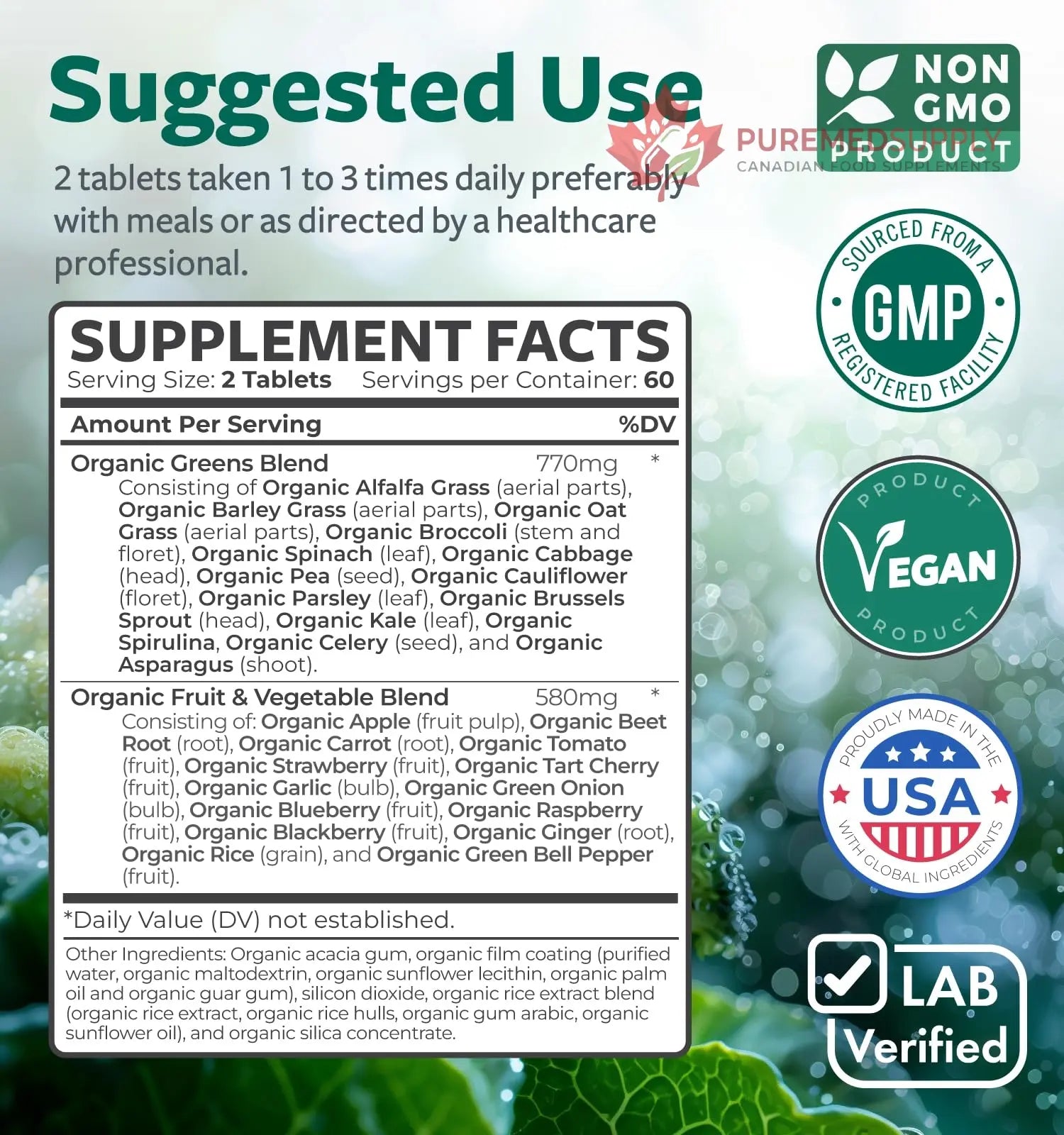 Super Greens & Antioxidants (2-Month Supply) Antioxidant Power Greens Bundle of Organic Super Greens Powder - Complete Superfood (120 Capsules) & Super Antioxidants - Powerful Superfood (120 Capsules) Healths Harmony buy supplements canada