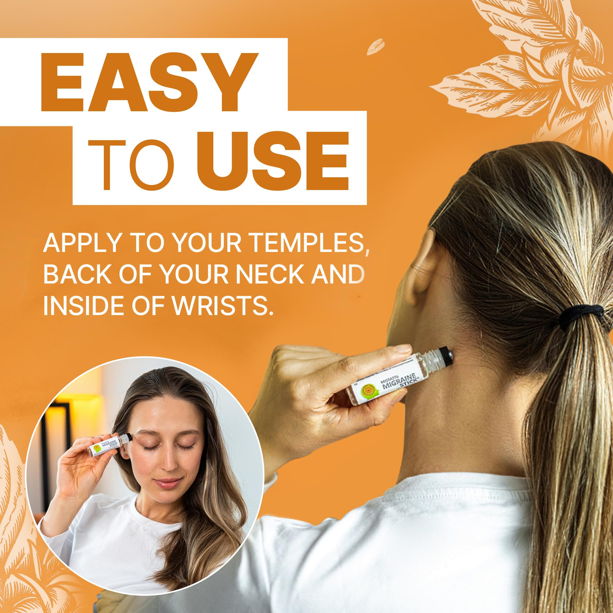 Migrastil Migraine Stick® Rollon - Fast Cooling Comfort for Your Head. Aromatherapy with Peppermint Basic Vigor buy supplements canada