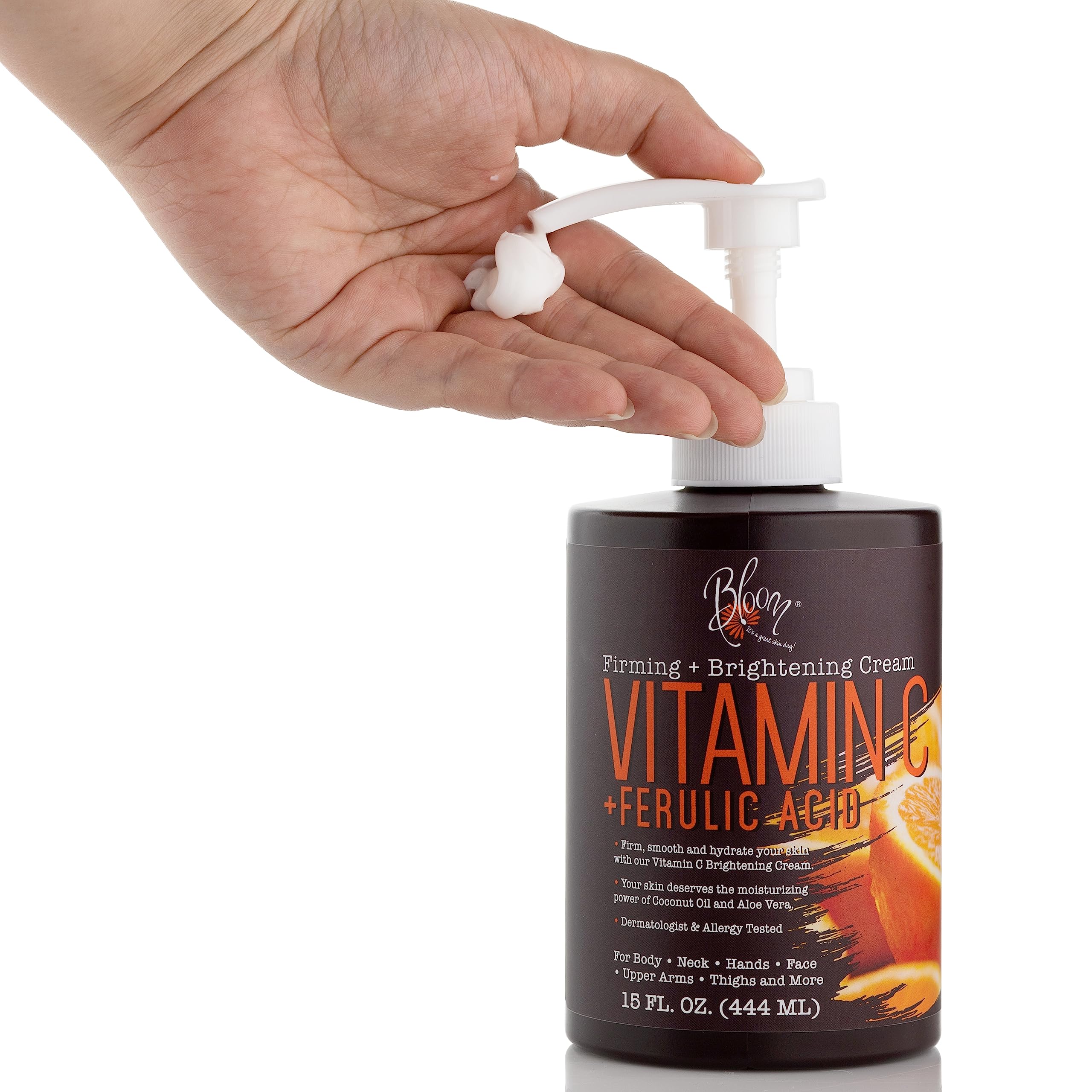BLOOM Vitamin C Cream Body Lotion & Face Moisturizer W/Coconut Oil | Natural Skin Care BLOOM IT'S A GREAT SKIN DAY! buy supplements canada