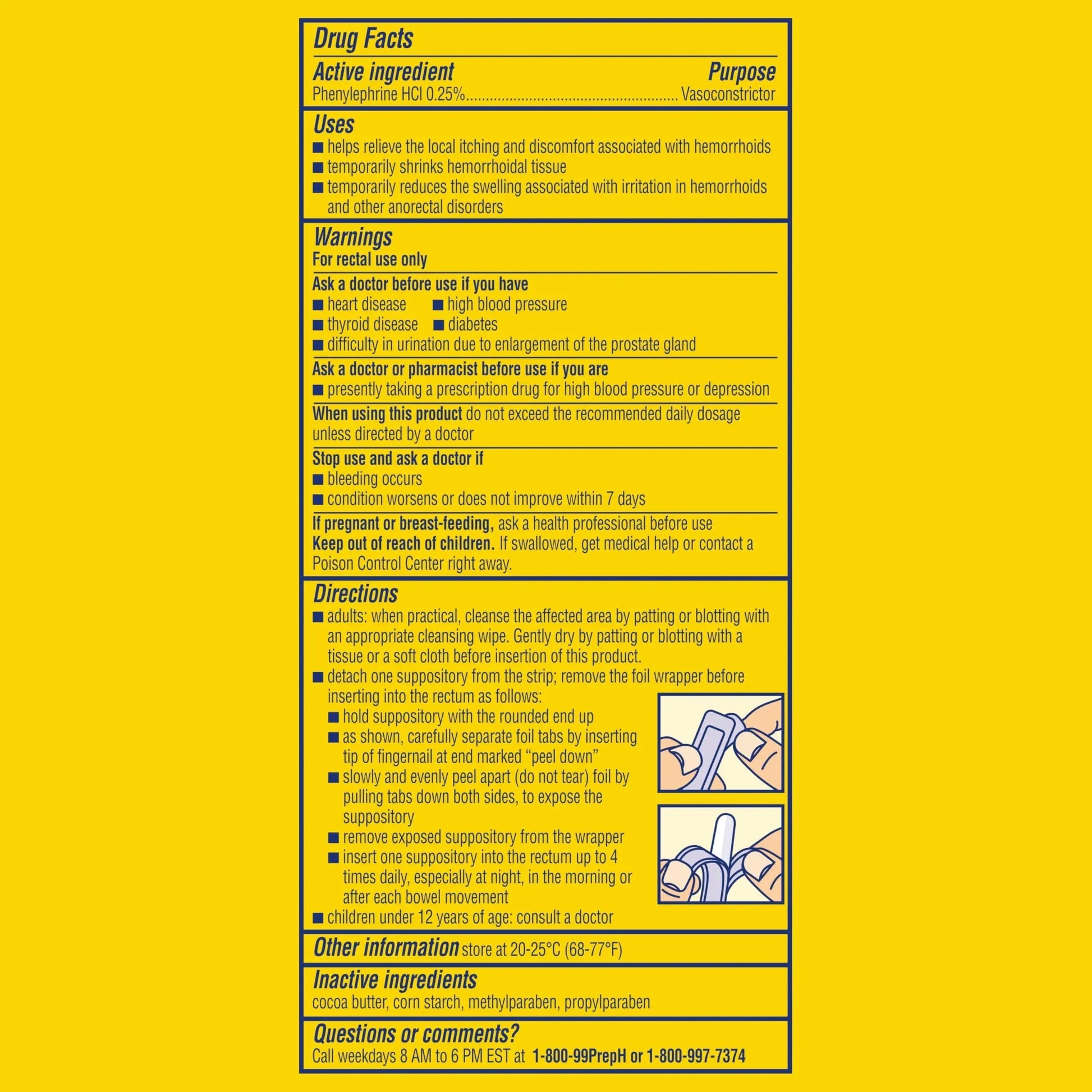 PREPARATION H Hemorrhoid Symptom Treatment Suppositories, Burning, Itching and Discomfort Relief (48 Count) Preparation H buy supplements canada