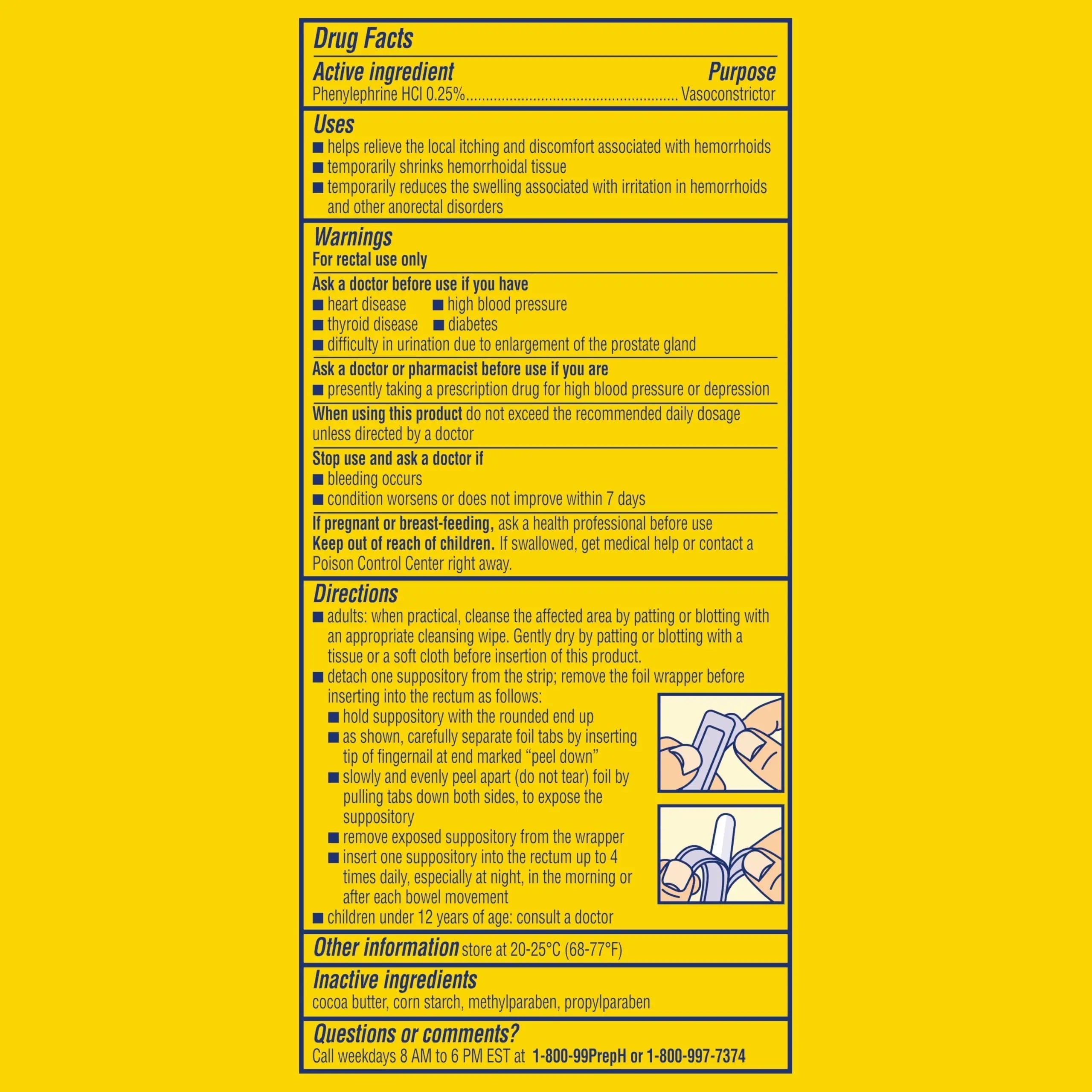 PREPARATION H Hemorrhoid Symptom Treatment Suppositories, Burning, Itching and Discomfort Relief (48 Count) Preparation H buy supplements canada
