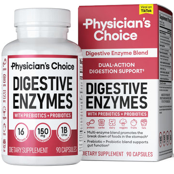 Physician's CHOICE Digestive Enzymes - Multi Enzymes, Organic Prebiotics & Probiotics Physician's CHOICE buy supplements canada