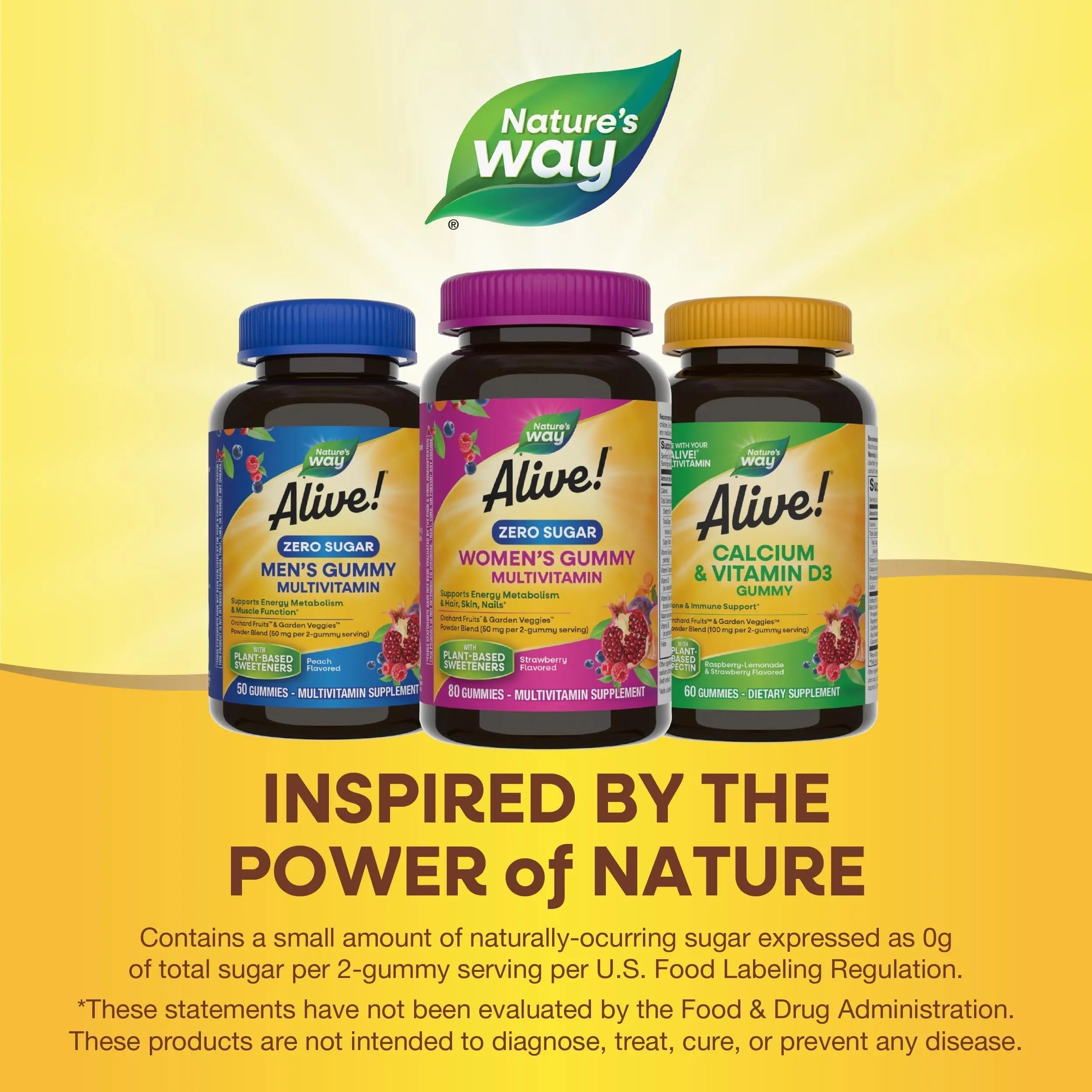 Nature’s Way Alive! Zero Sugar Women's Gummy Multivitamins, Energy Metabolism*, Hair, Skin, Nails*, B-Vitamins Nature's Way buy supplements canada