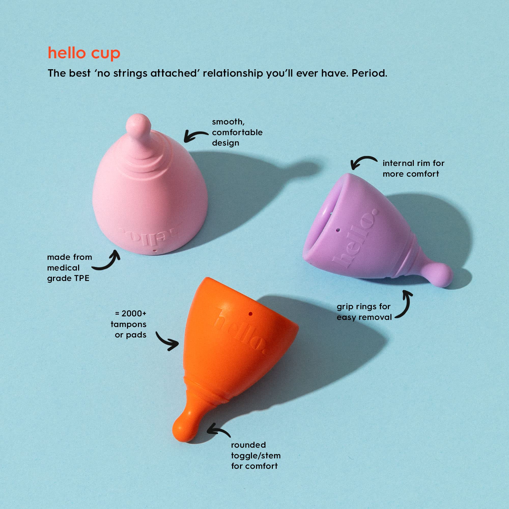 The Hello Starter Pack (Double Box XS/SM + 3-Pack Liners + Spray) 1 ea THE HELLO CUP buy supplements canada