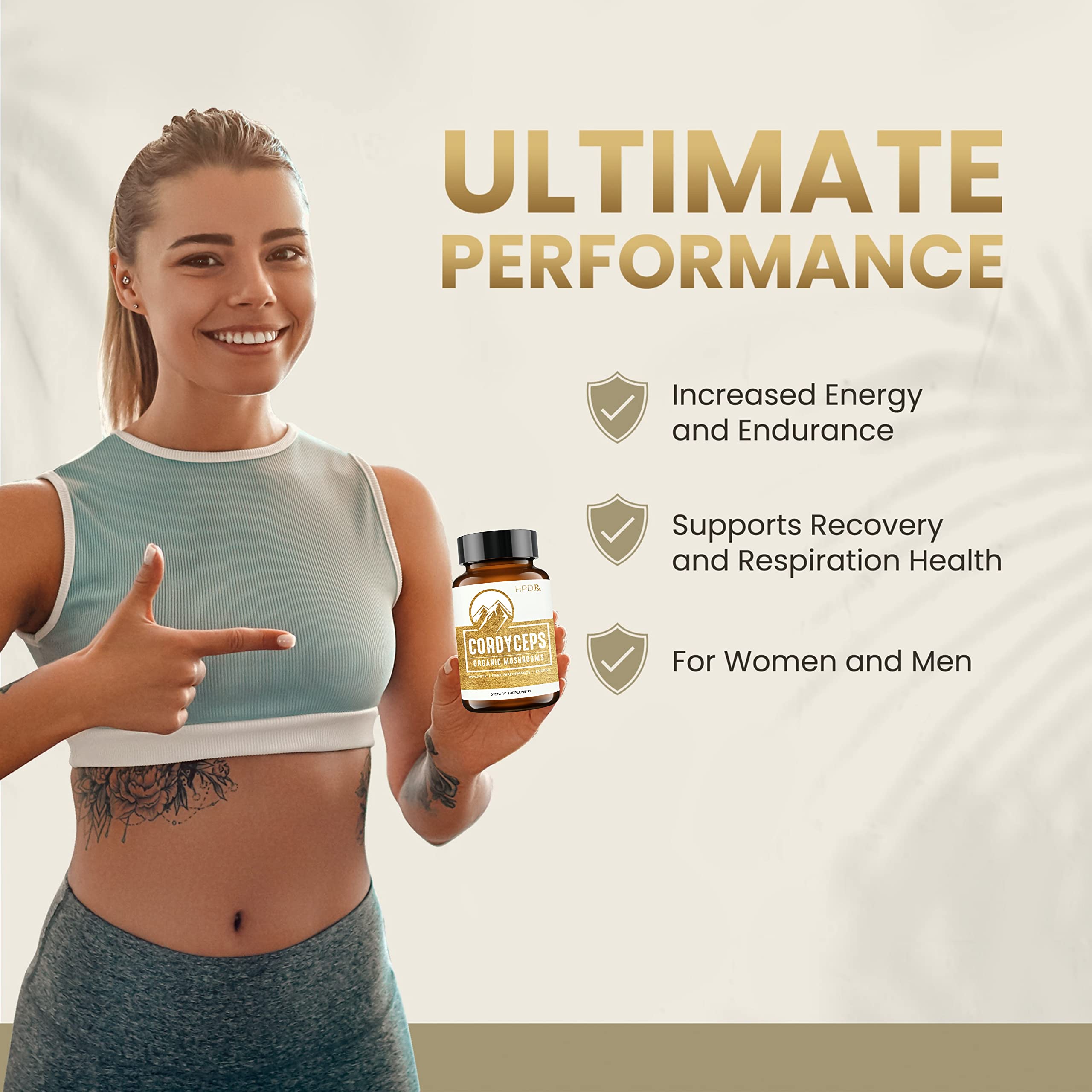 HPD Rx Premium Organic Cordyceps Mushroom Extract Performance , Pack of 2 HPD Rx buy supplements canada