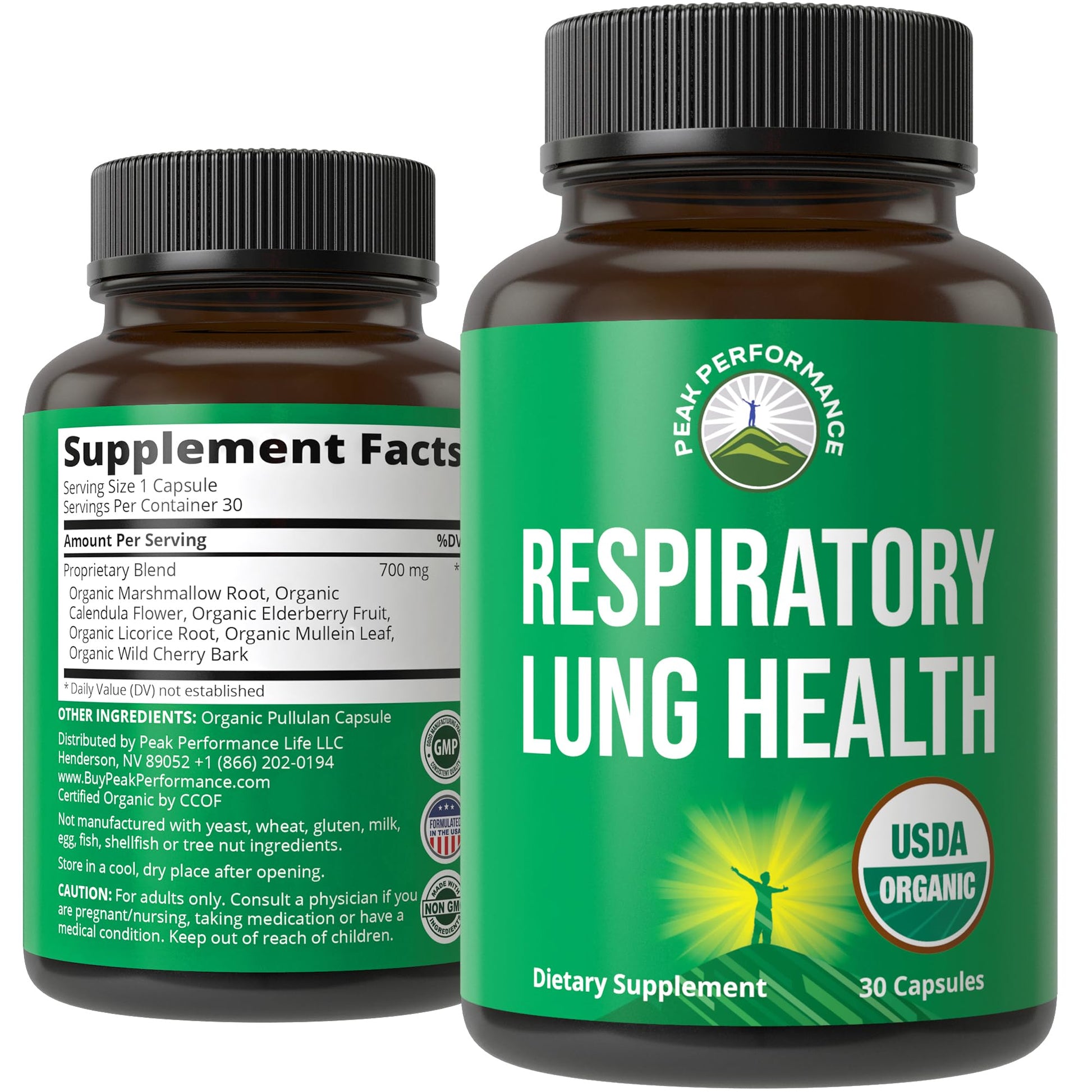 USDA Organic Lung Detox for Smokers and Non Smokers with 6 Top Ingredients. Mullein Leaf, Marshmallow Root, Calendula. Lungs Cleanse for Better Respiratory Health. Lung Support Capsules Supplement Peak Performance buy supplements canada