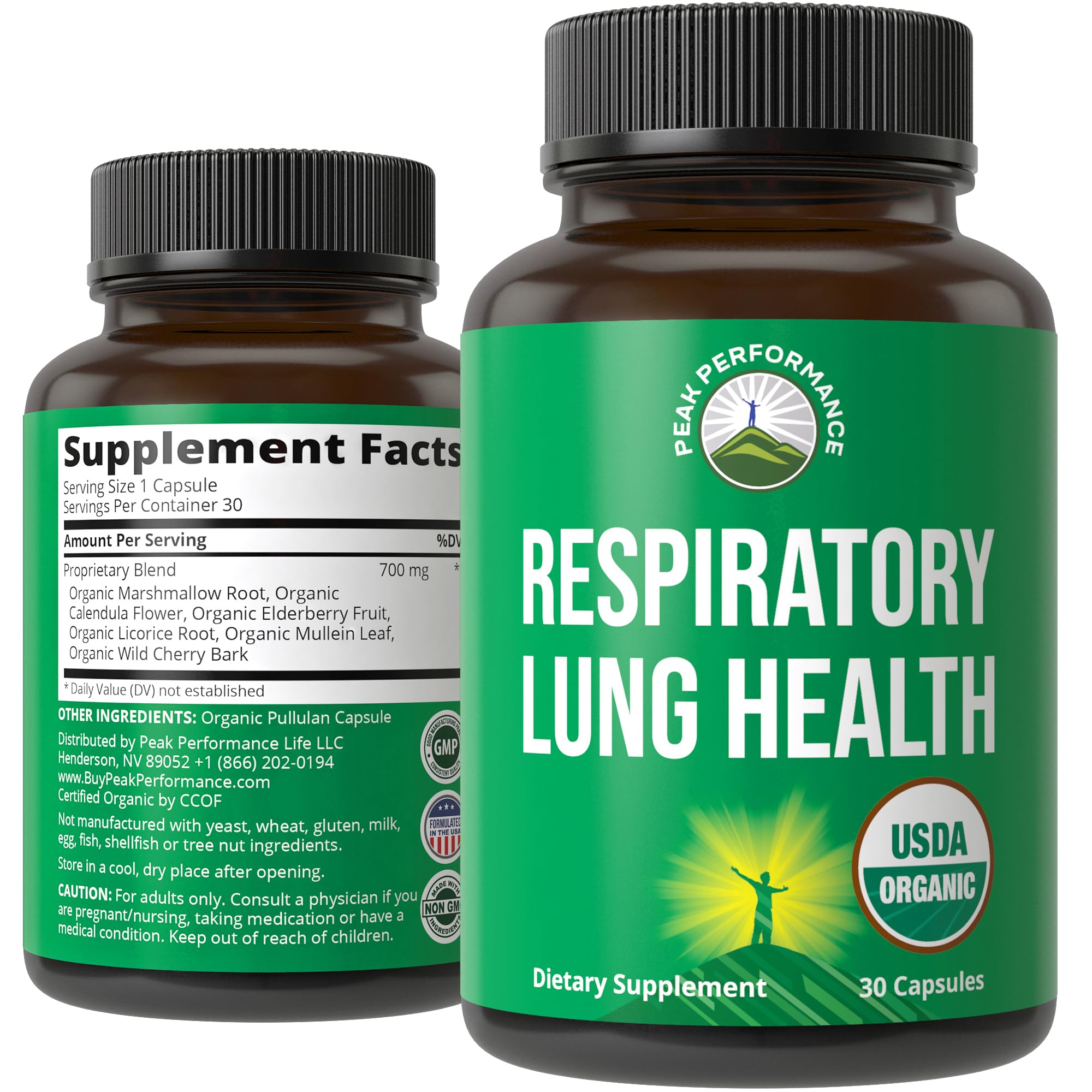 USDA Organic Lung Detox for Smokers and Non Smokers with 6 Top Ingredients. Mullein Leaf, Marshmallow Root, Calendula. Lungs Cleanse for Better Respiratory Health. Lung Support Capsules Supplement Peak Performance buy supplements canada