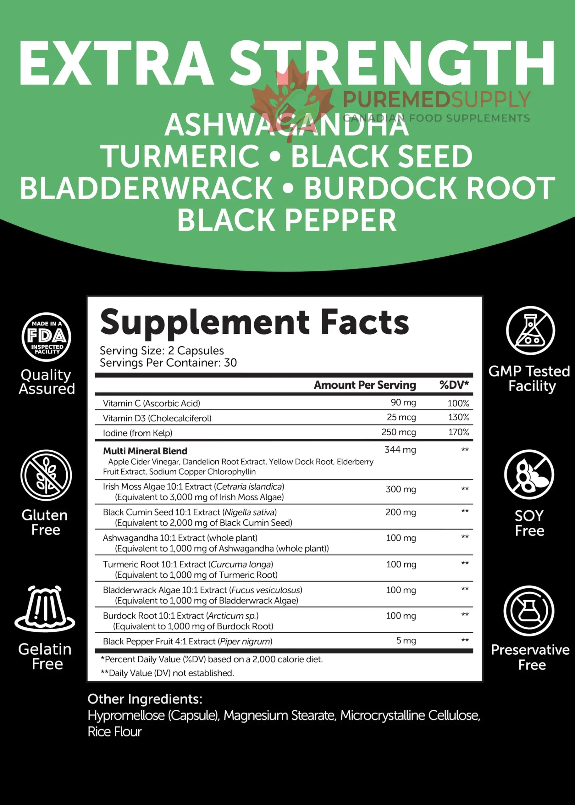 Lunakai USA Made Superfood Fruits & Veggies Supplement & Irish Sea Moss Bundle with 4 Blends, Black Seed Oil & Ashwagandha for Immune & Wellness Support Lunakai buy supplements canada