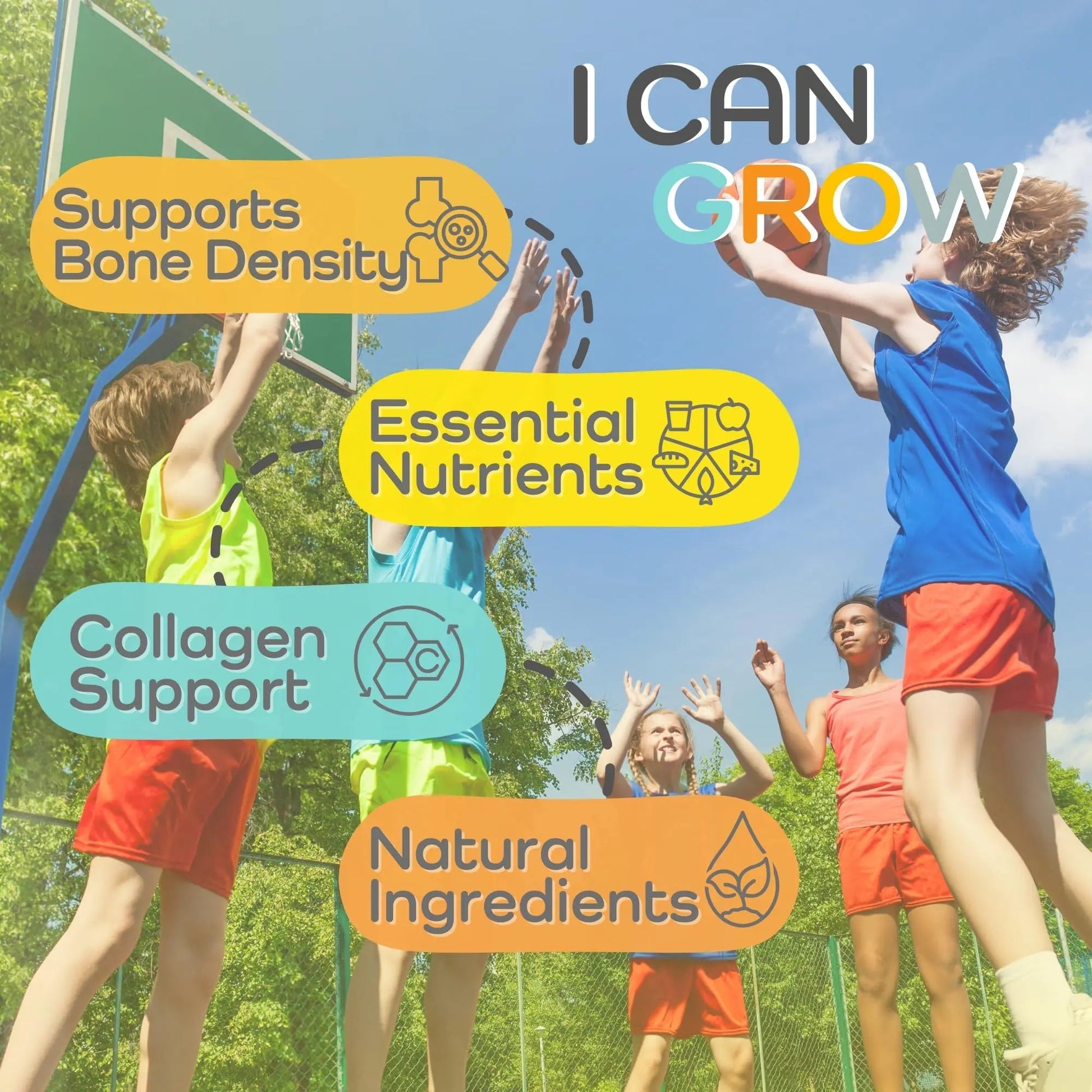 Fawelo I Can Grow Day-Time for Kids 10+ & Teens | Growth & Development Support with L-Arginine, Colostrum, Calcium, D3, Magnesium, Zinc | Fawelo buy supplements canada