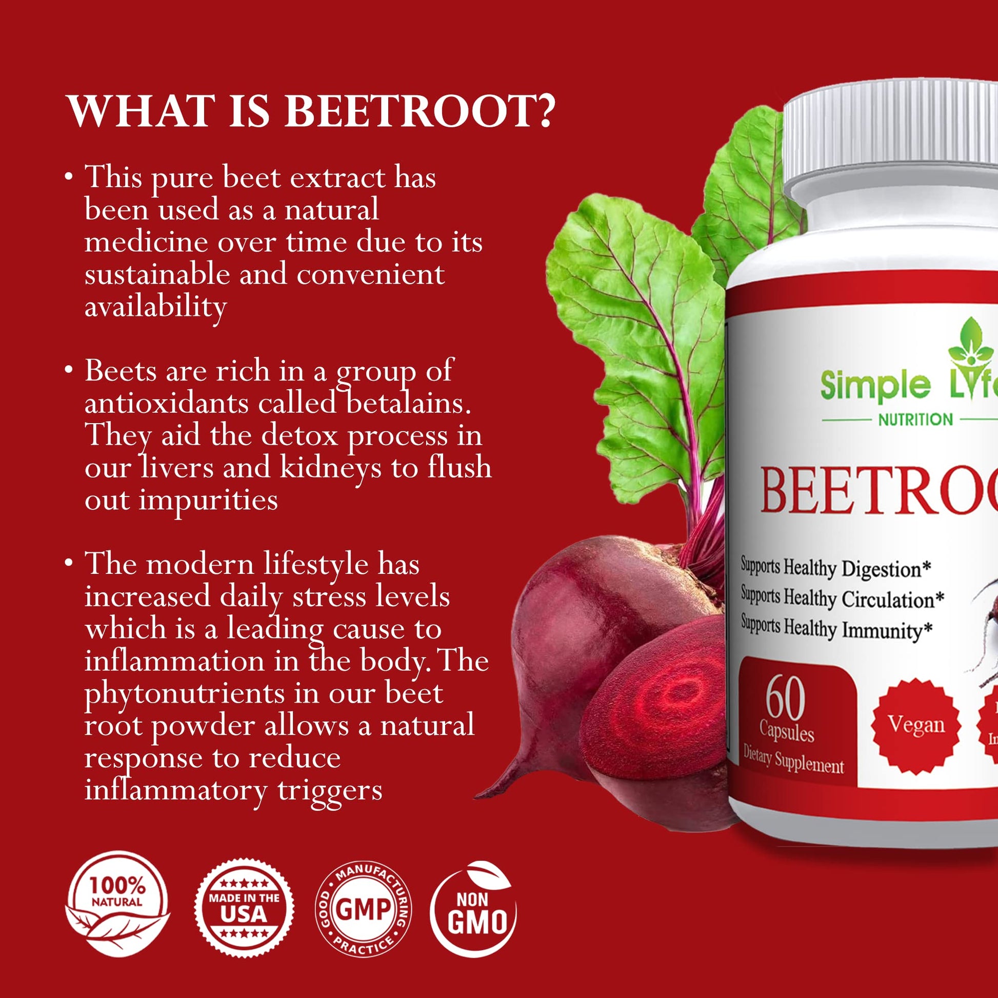 Simple Life Nutrition Organic Beet Root Powder Capsules - Nitric Oxide Booster for Men Simple Life Nutrition buy supplements canada