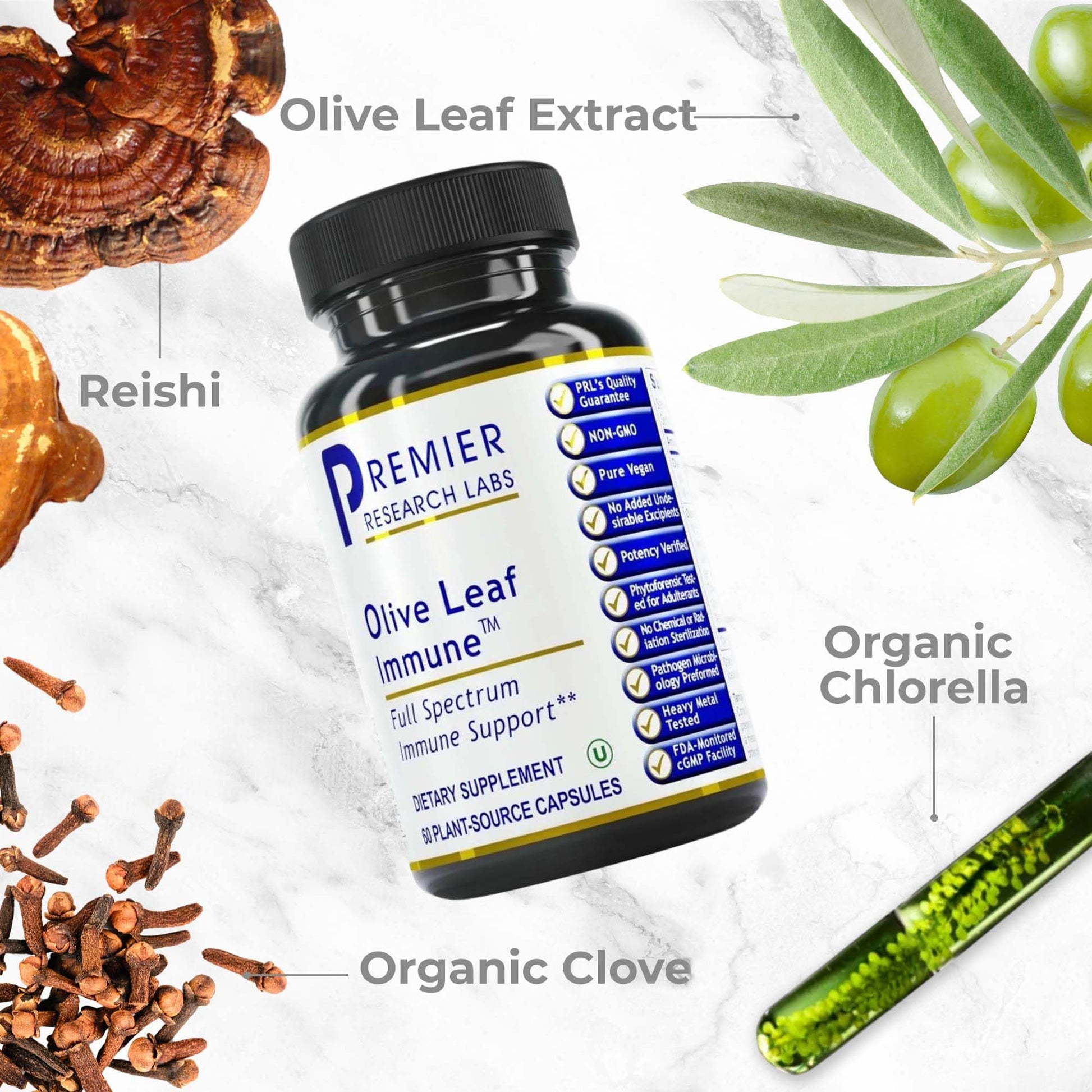 Premier Research Labs Olive Leaf Immune - Olive Leaf Extract Capsules, The Olive Leaf Pills with Phytonutrient Oleuropeinm, Herbal Supplement for Immune & Heart Health Support - 60 Vegetarian Capsules Premier Research Labs buy supplements canada