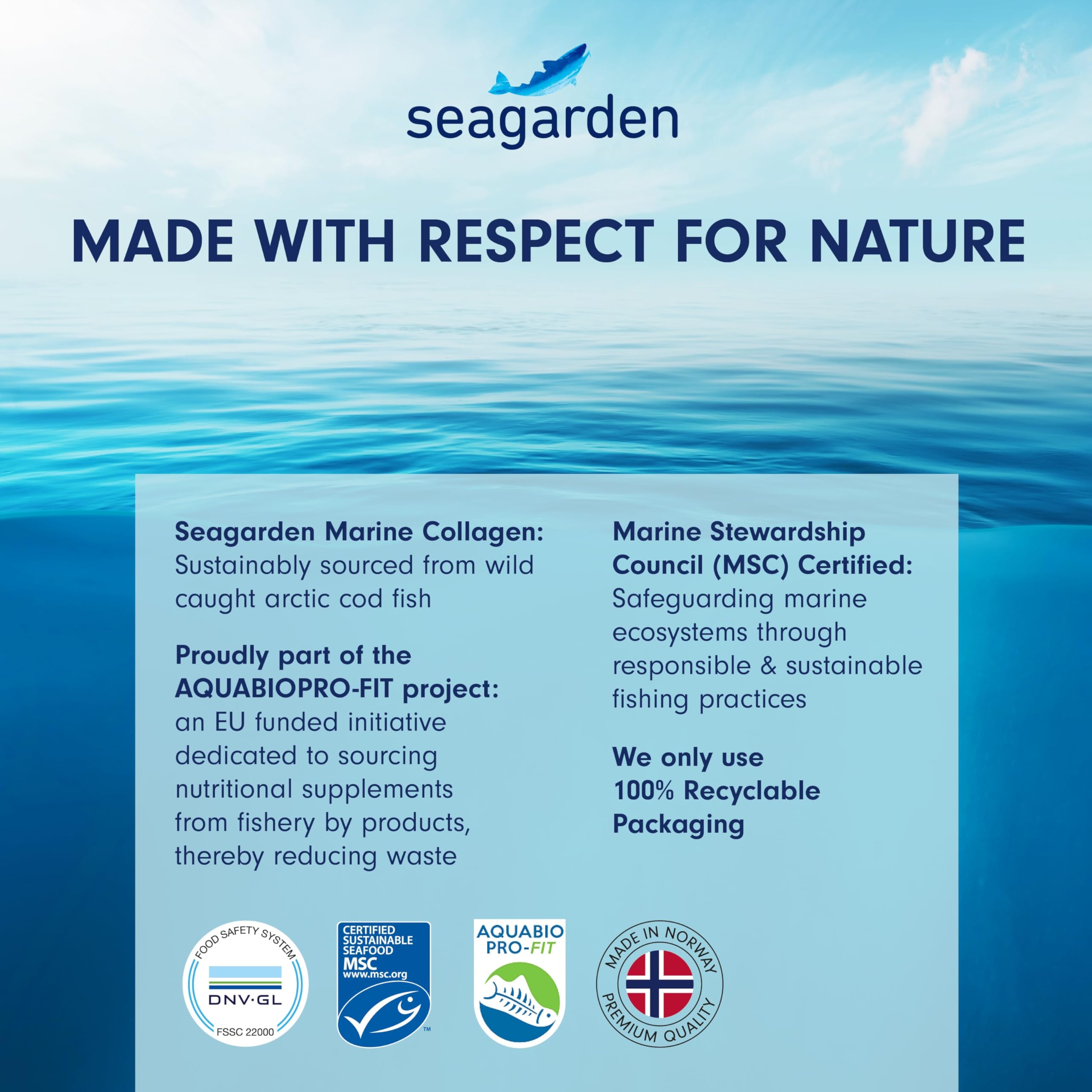 Seagarden Marine Collagen Powder + Vitamin C | Collagen Peptides Powder (Type I & III) SEAGARDEN buy supplements canada
