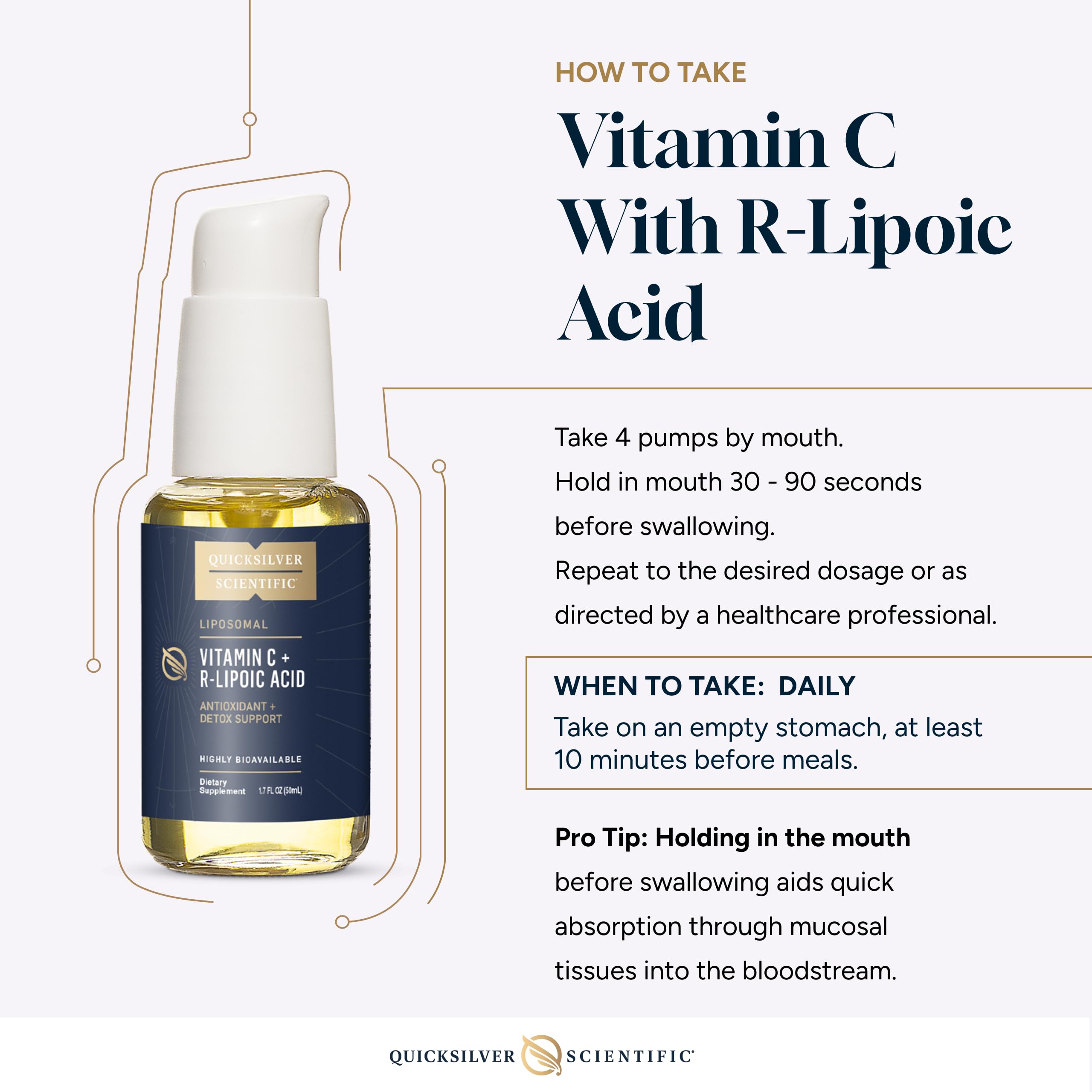 Quicksilver Scientific Vitamin C + R Lipoic Acid - Liposomal Vitamin C with RLA - Antioxidant, Detox & Immune Support Supplement - with Superior Absorption (50 ml) Quicksilver Scientific buy supplements canada
