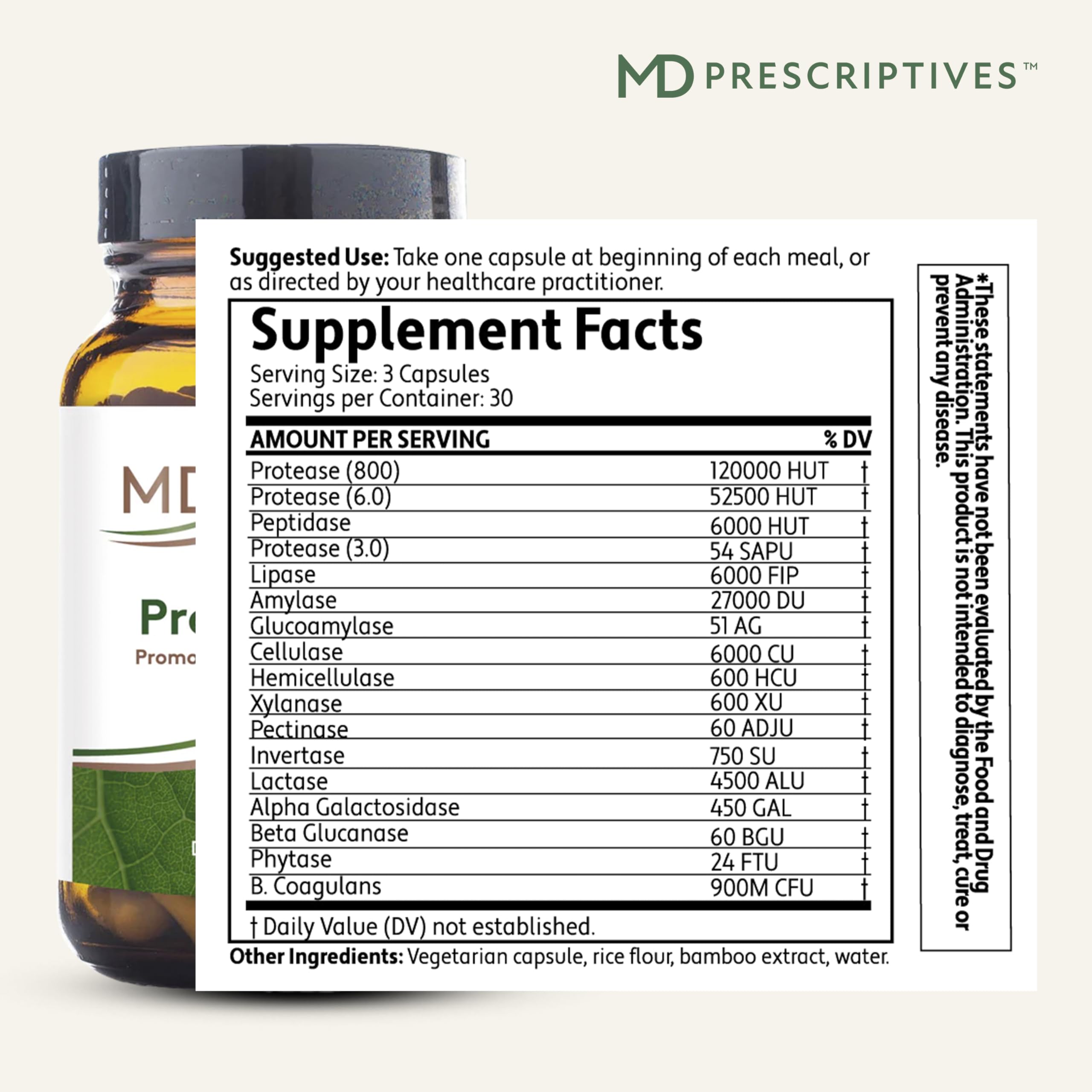 MD Prescriptives - ProbioZyme - Vegetarian Digestive Enzymes - Supplement for Digestive & Gut Health - 90 Capsules MD Prescriptives buy supplements canada