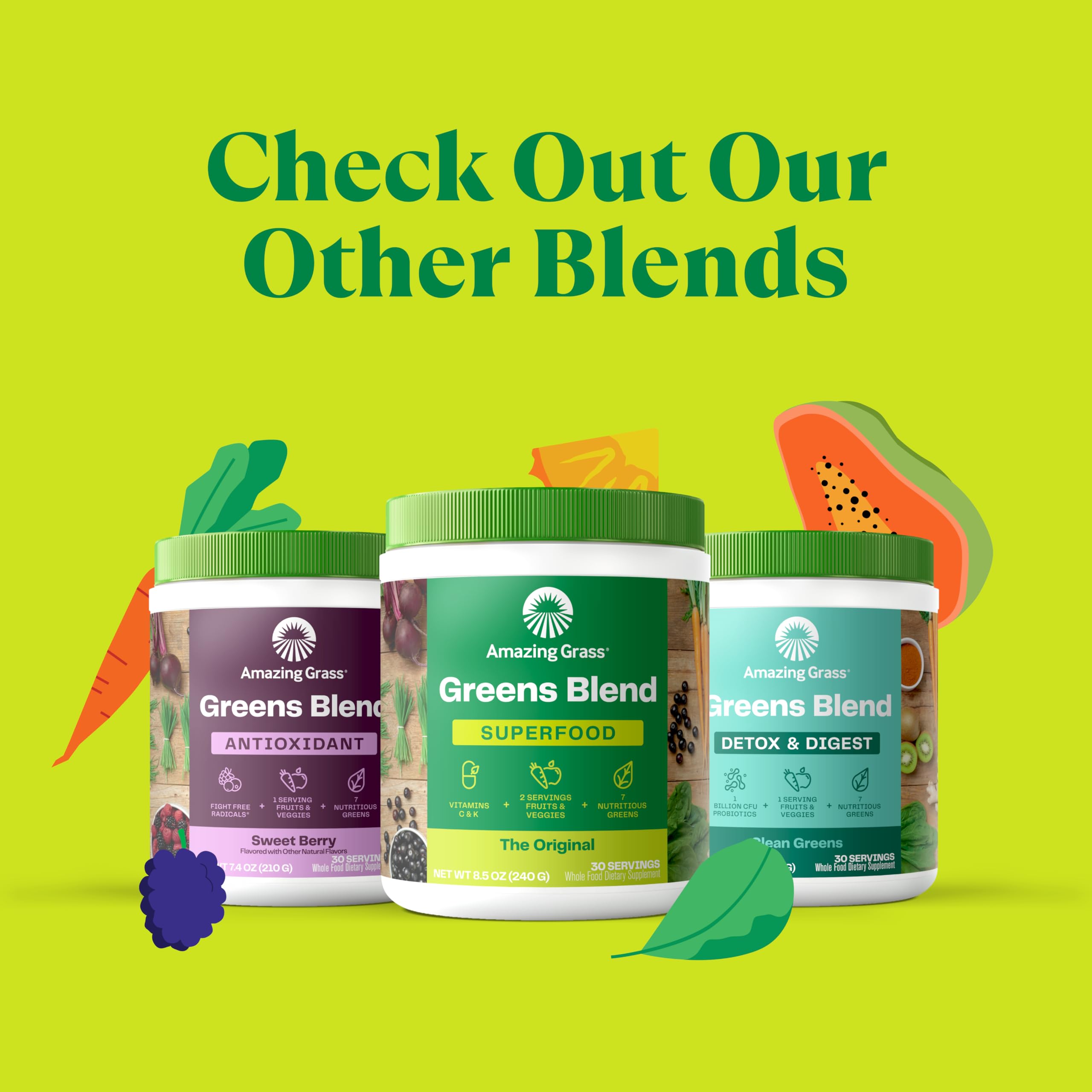 Amazing Grass Greens Blend Mood: Super Greens Powder Smoothie Mix for Mood, Relaxat Amazing Grass buy supplements canada