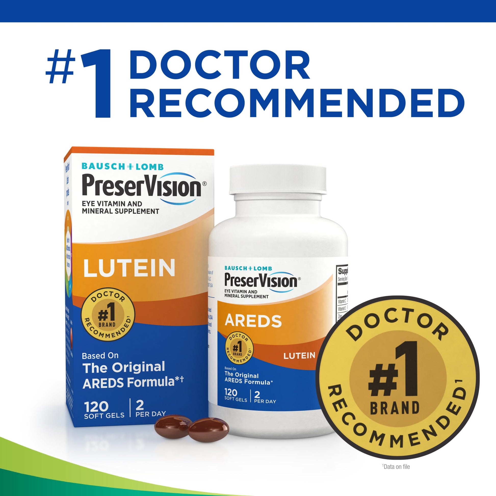 PreserVision AREDS Eye Vitamins, #1 Eye Doctor Recommended Brand, Multivitamin with Lutein, Vitamins C & E, Zinc, and Copper Supplements, 120 Softgels PreserVision buy supplements canada