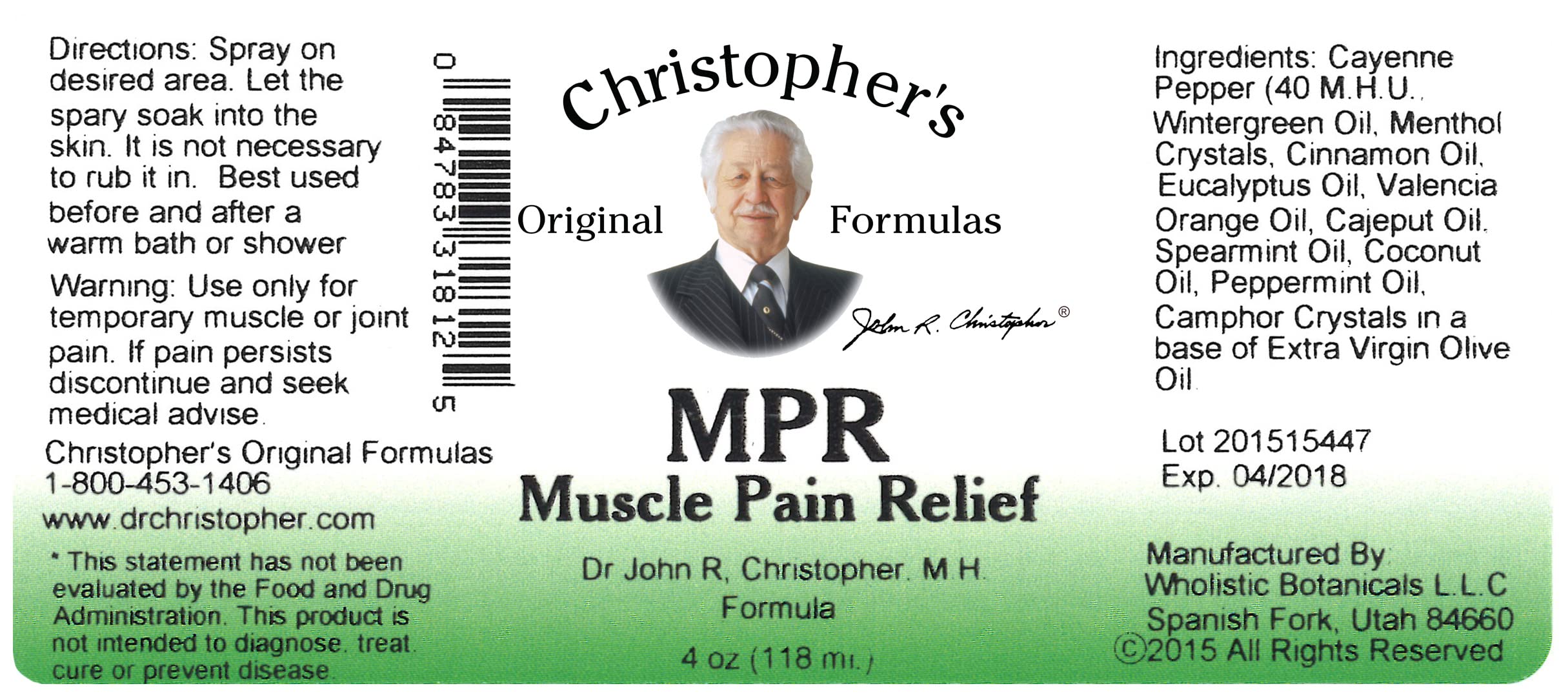 Christopher's Muscle Pain Relief - 4 fl oz Christopher's Original Formulas buy supplements canada
