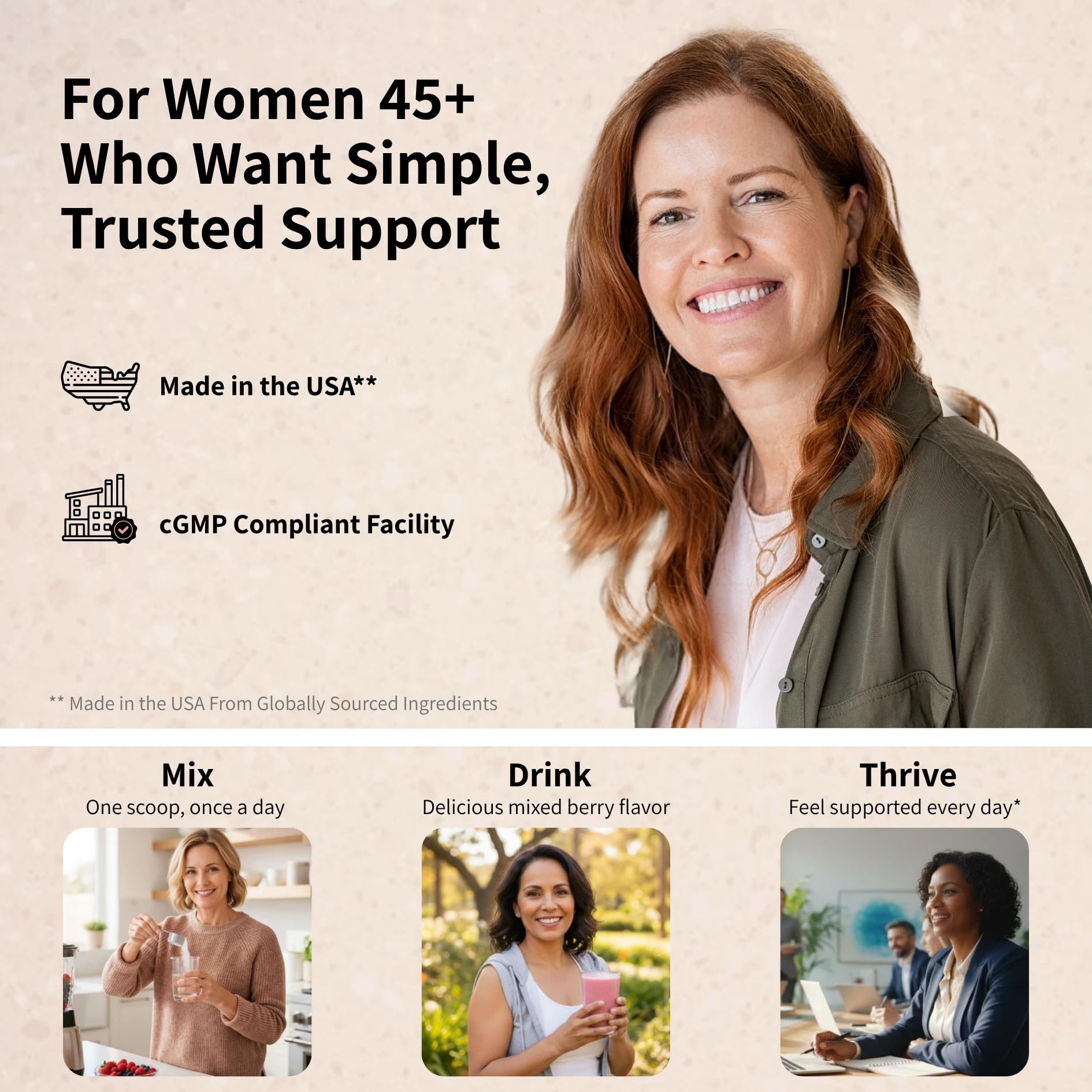 Pureffi Women’s 45+ All-in-One Multivitamin Powder, 33 Ingredients, Menopausal Well-Being Support, Probiotics for Digestive Support Pureffi buy supplements canada