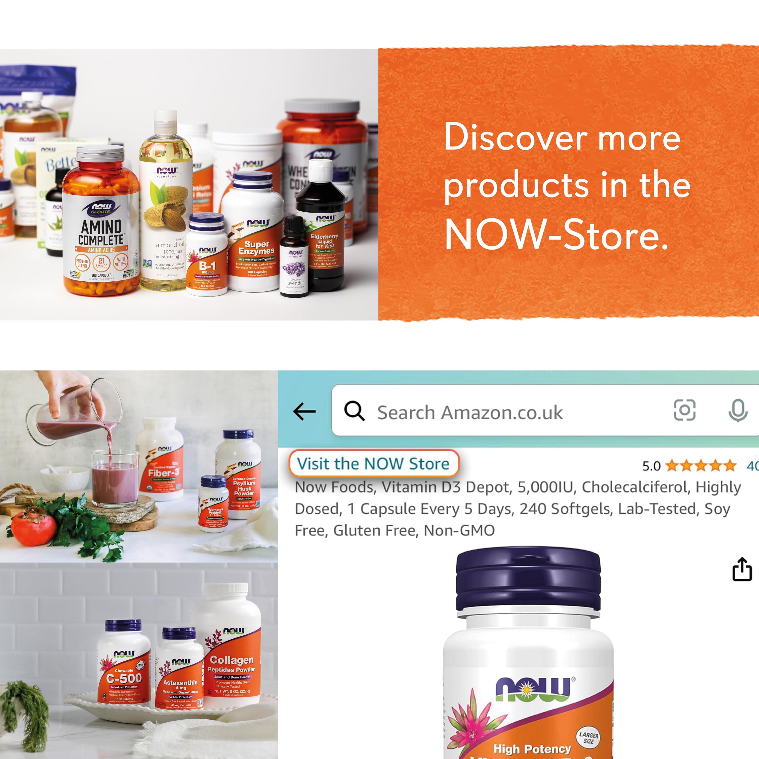 Now Foods, BioCell Collagen, Hydrolysed Collagen Type II, 120 Capsules, Gluten NOW buy supplements canada