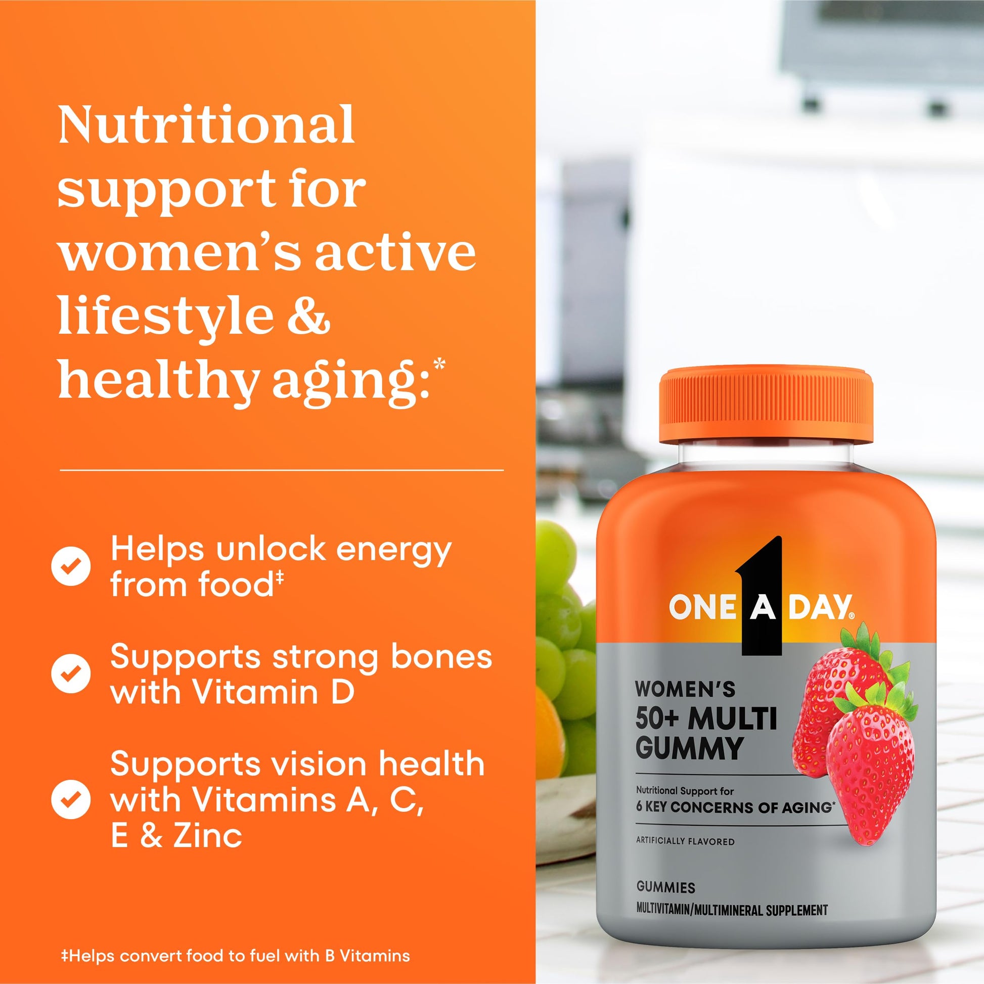 One A Day Multivitamin for Women 50 and Over, Women's Multivitamin Gummy 50 plus for Immune Support ONE A DAY buy supplements canada