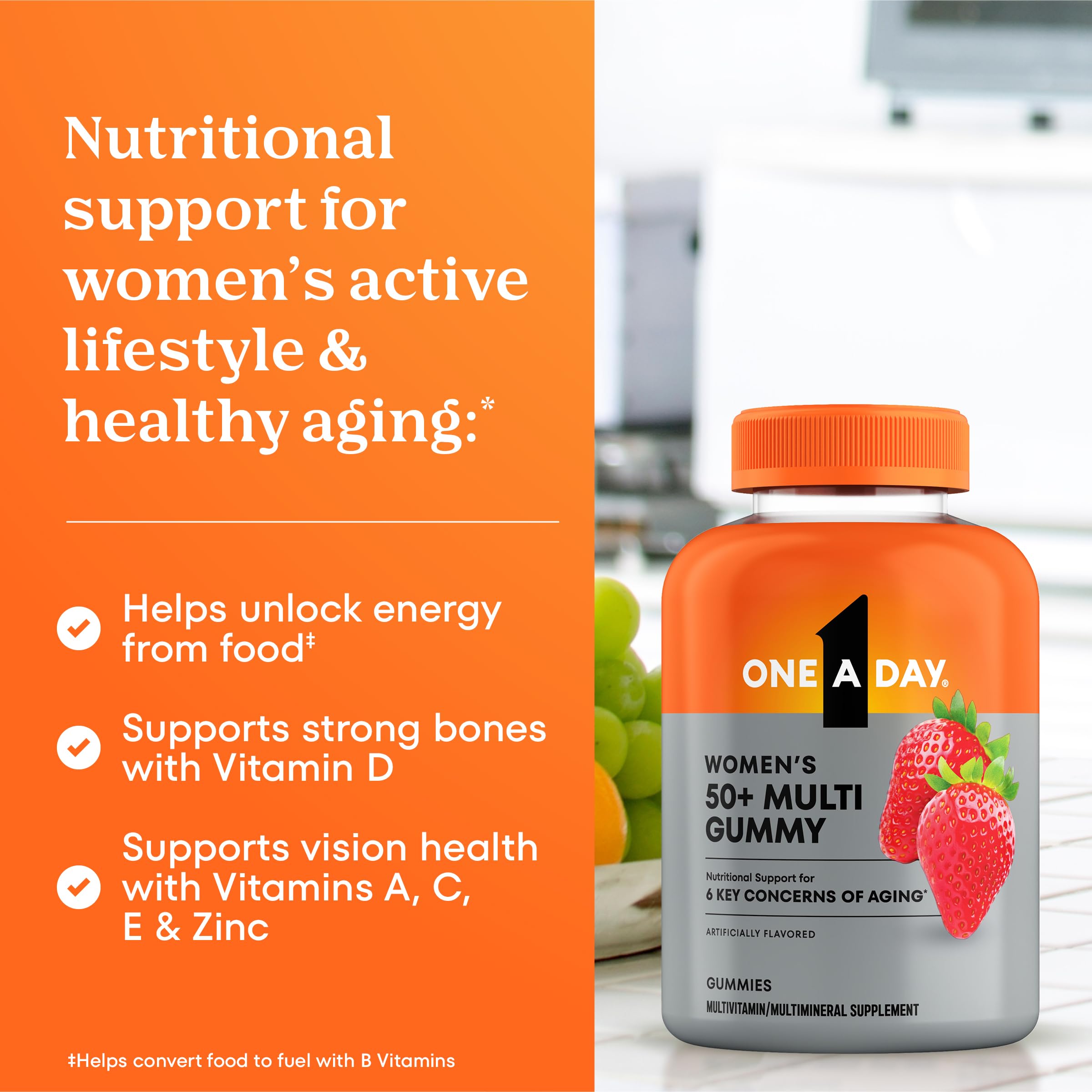 One A Day Multivitamin for Women 50 and Over, Women's Multivitamin Gummy 50 plus for Immune Support ONE A DAY buy supplements canada