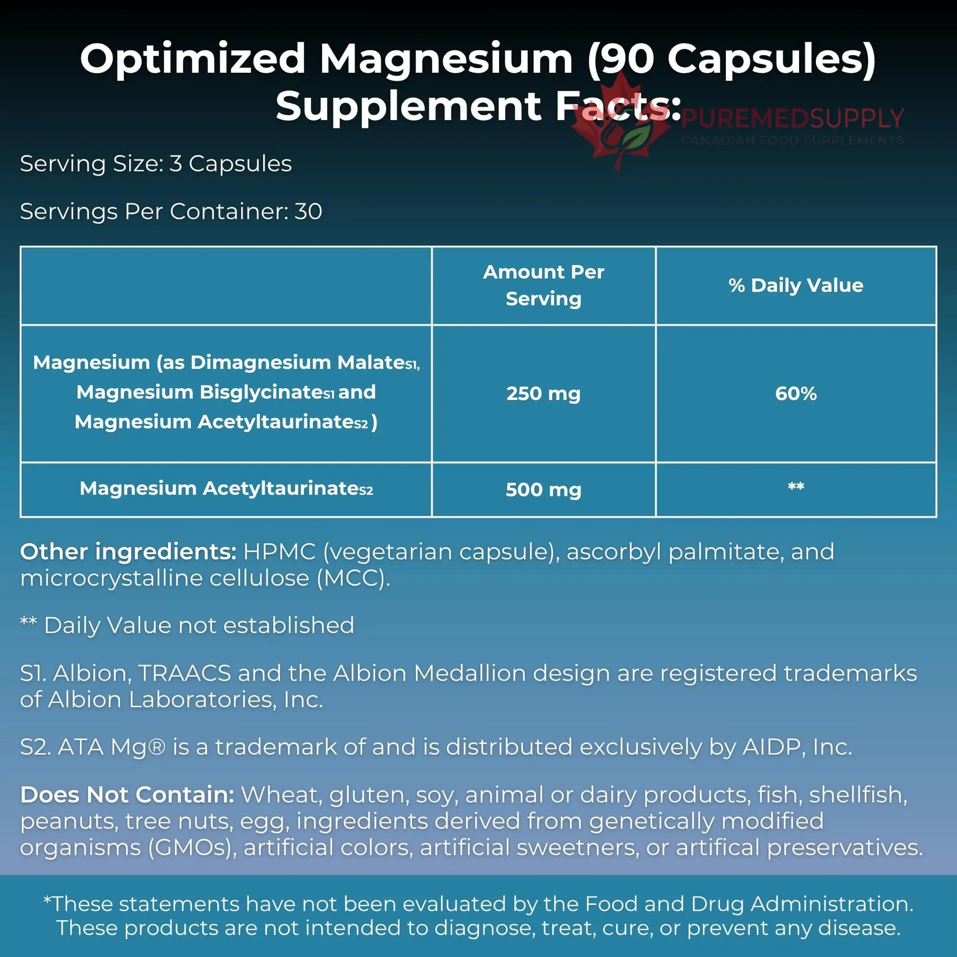 MYOXCIENCE Optimized Magnesium Glycinate + Magnesium Taurate (as ATAmag®) for High Brain Bioavailability to Support Stress Relief and Sleep | 30 Servings MYOXCIENCE buy supplements canada