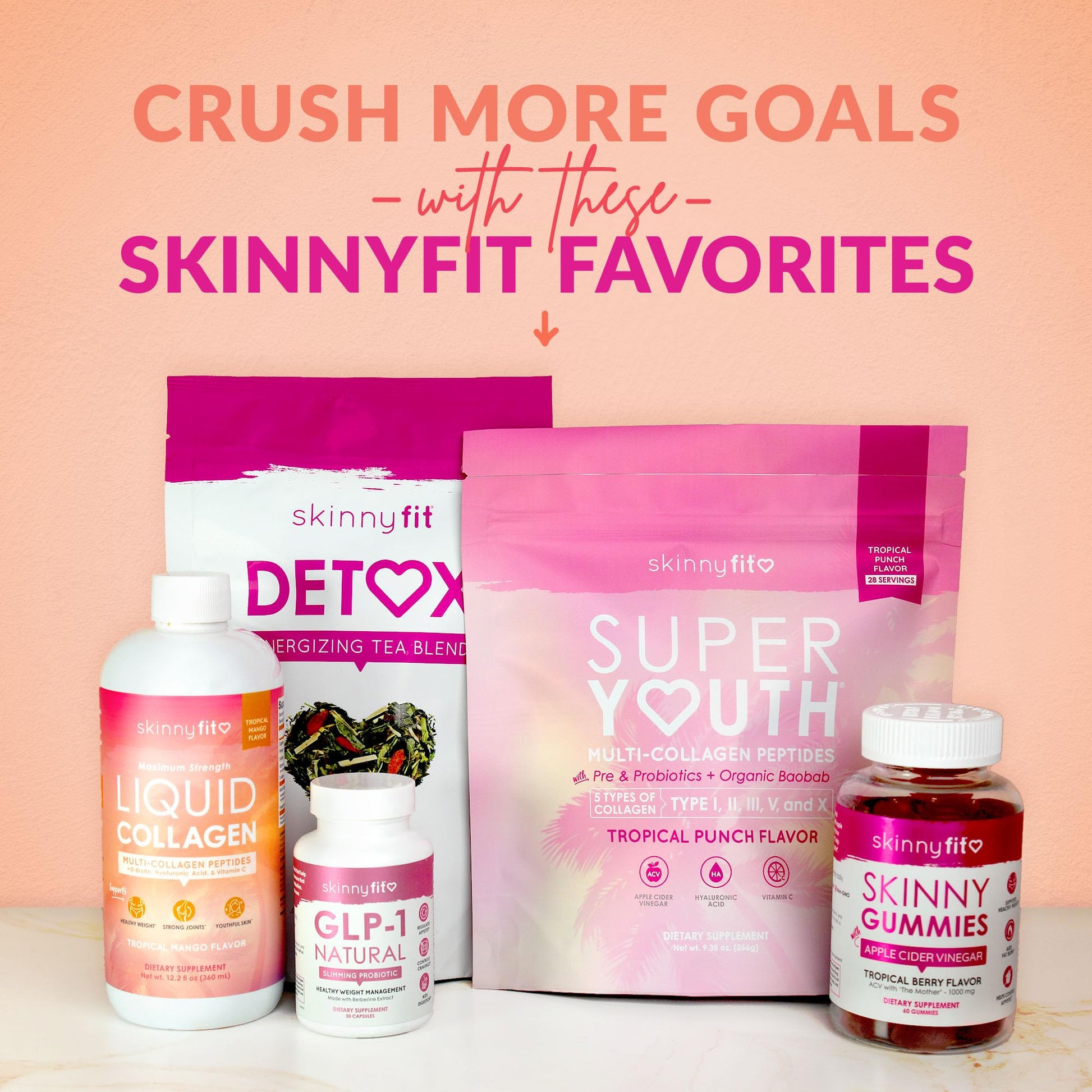 SkinnyFit - Fit IV Slimming Hydration Powder, Tropical Watermelon (Jar, 28 Scoops) - New & Improved Formula - Electrolytes, Vitamin C, Vitamin B3 - Vegan, Gluten Free, Dairy Free - Beauty & Self Care SkinnyFit buy supplements canada