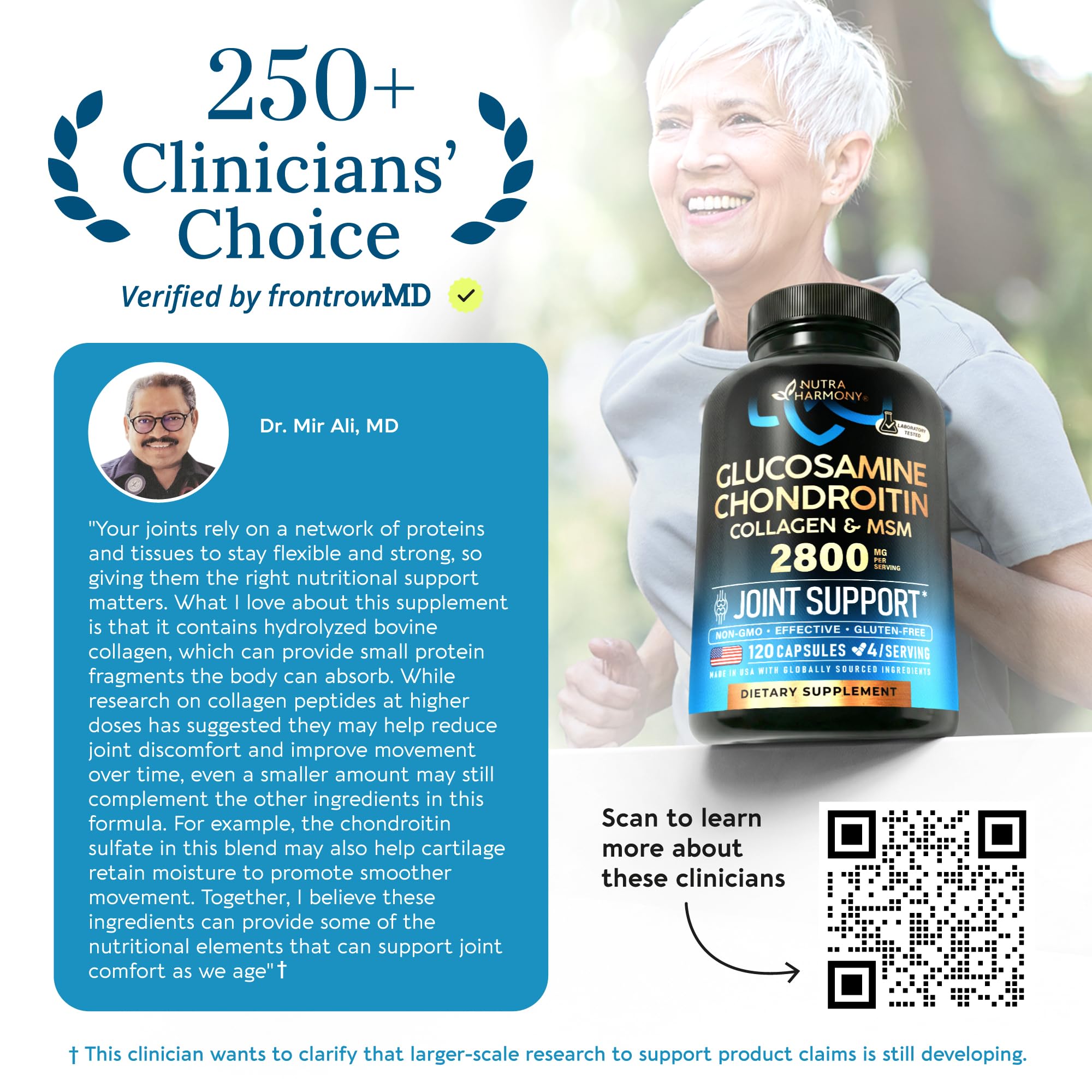 Glucosamine Chondroitin MSM Collagen | HSA | Joint Support Supplement 2800 mg | Made in USA | FSA Approved Product Items | Flexibility Nutritional Vitamins NUTRAHARMONY buy supplements canada