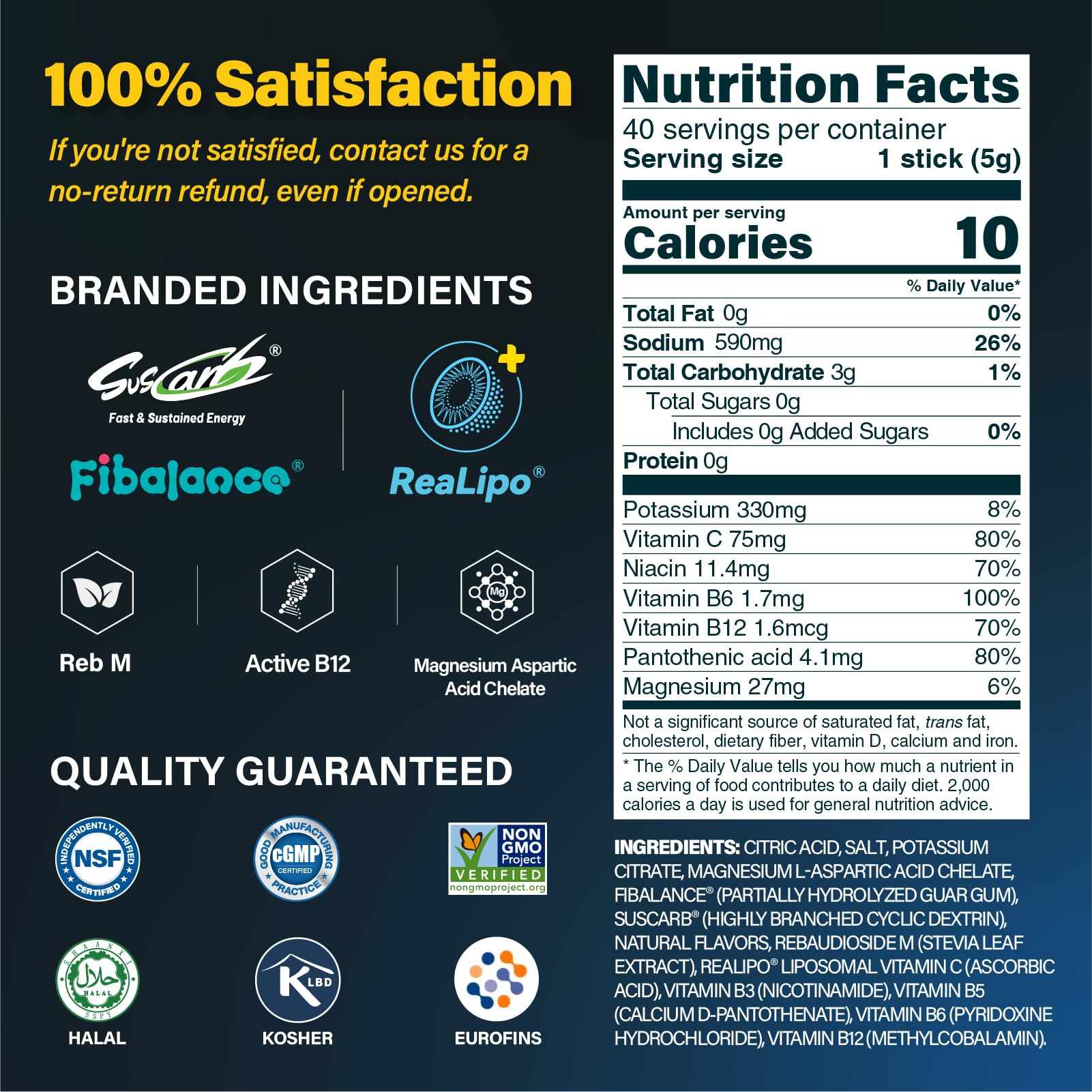 ZestLytes 40 Sticks Sport Hydration Sugar Free Electrolyte Packets, High Sodium Low Calorie Electrolyte Powder Drink Mix, Liquid Daily IV Flavors ZestLytes buy supplements canada
