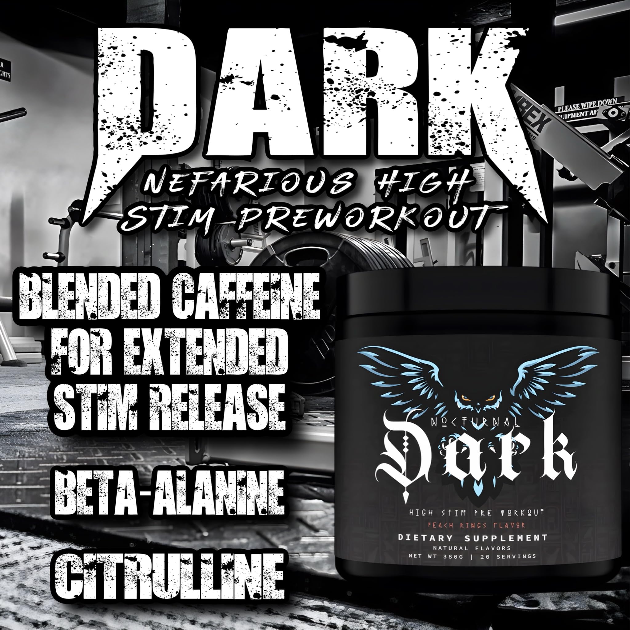 Nocturnal Labz Dark High Stim Pre Workout Powder | Potent Pre-workout Formula for Men Nocturnal buy supplements canada